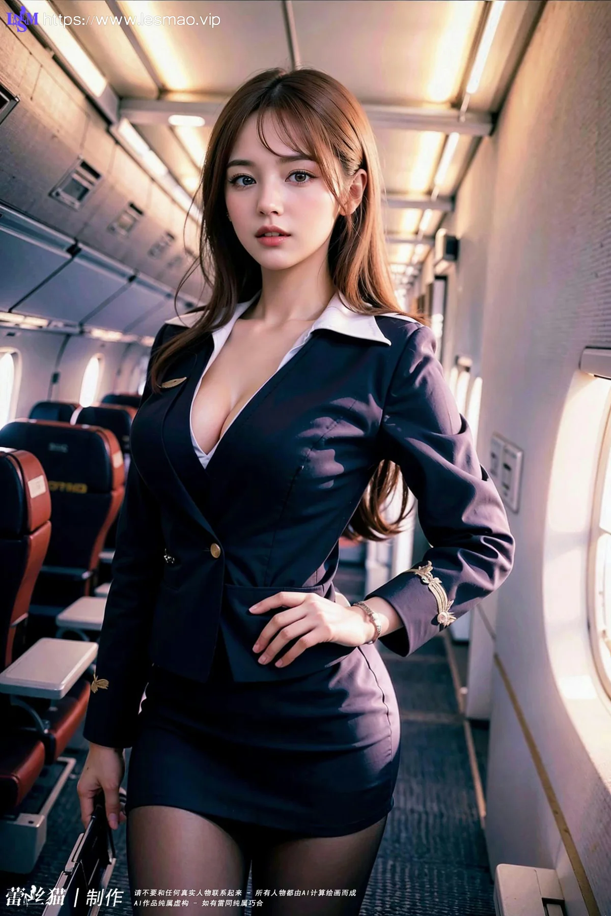 AIG  No.007 空姐爆乳机舱写真 - 16