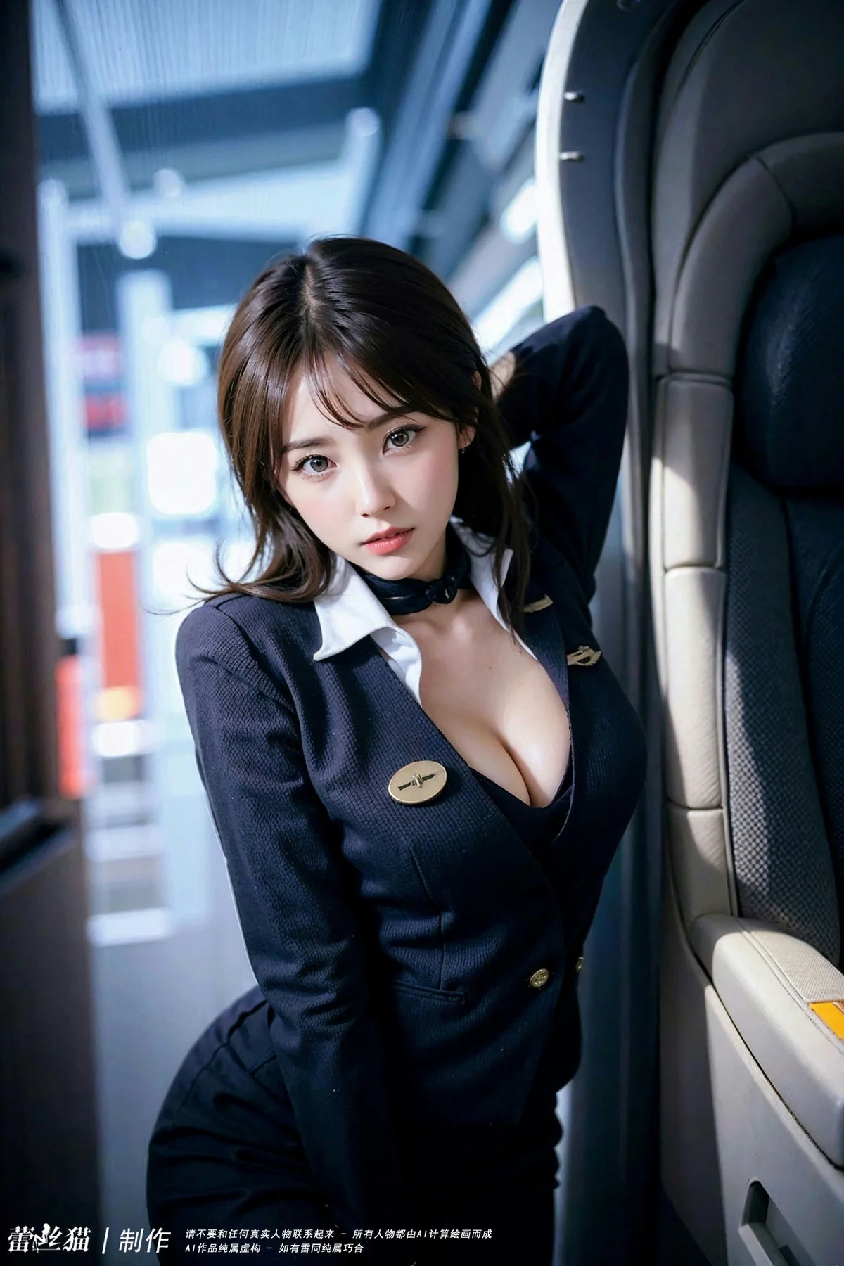 AIG  No.007 空姐爆乳机舱写真 - 36