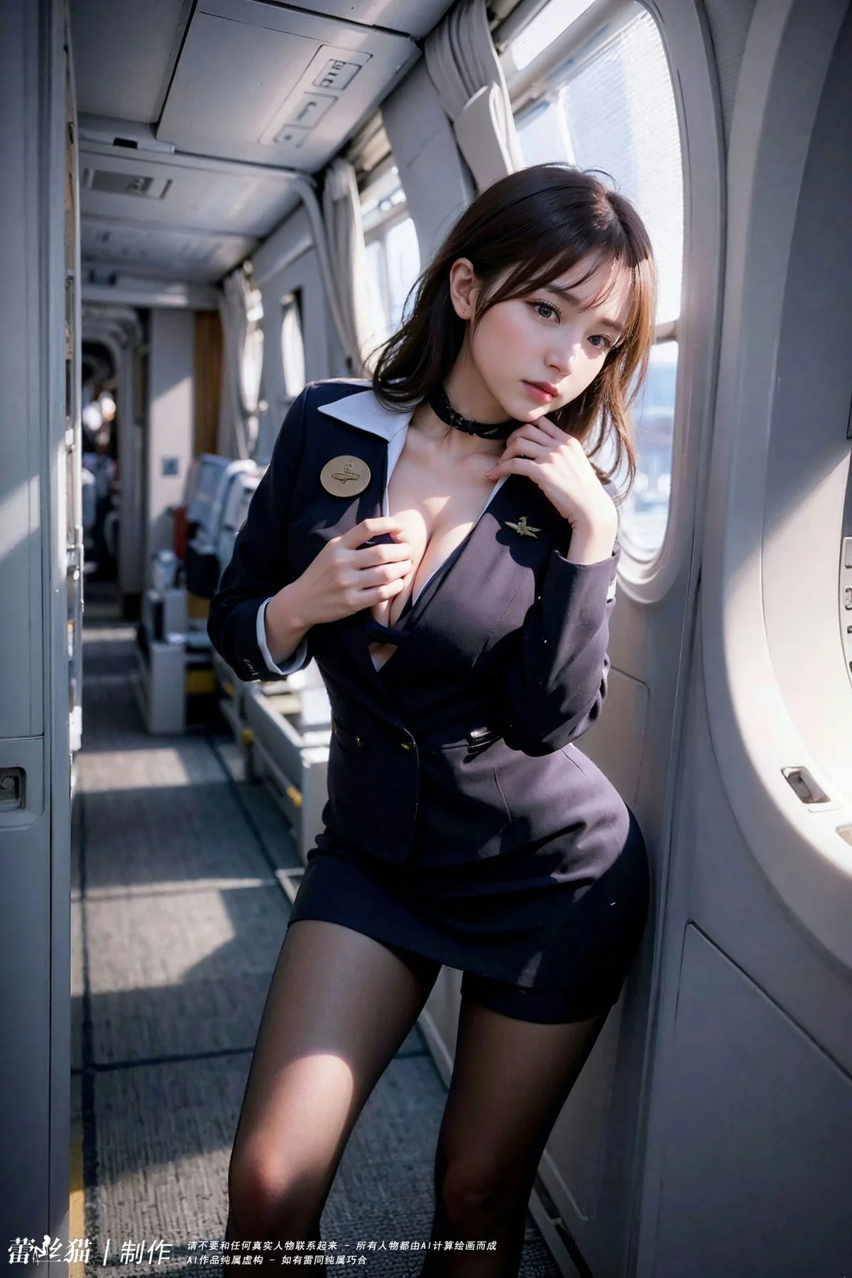 AIG  No.007 空姐爆乳机舱写真 - 39