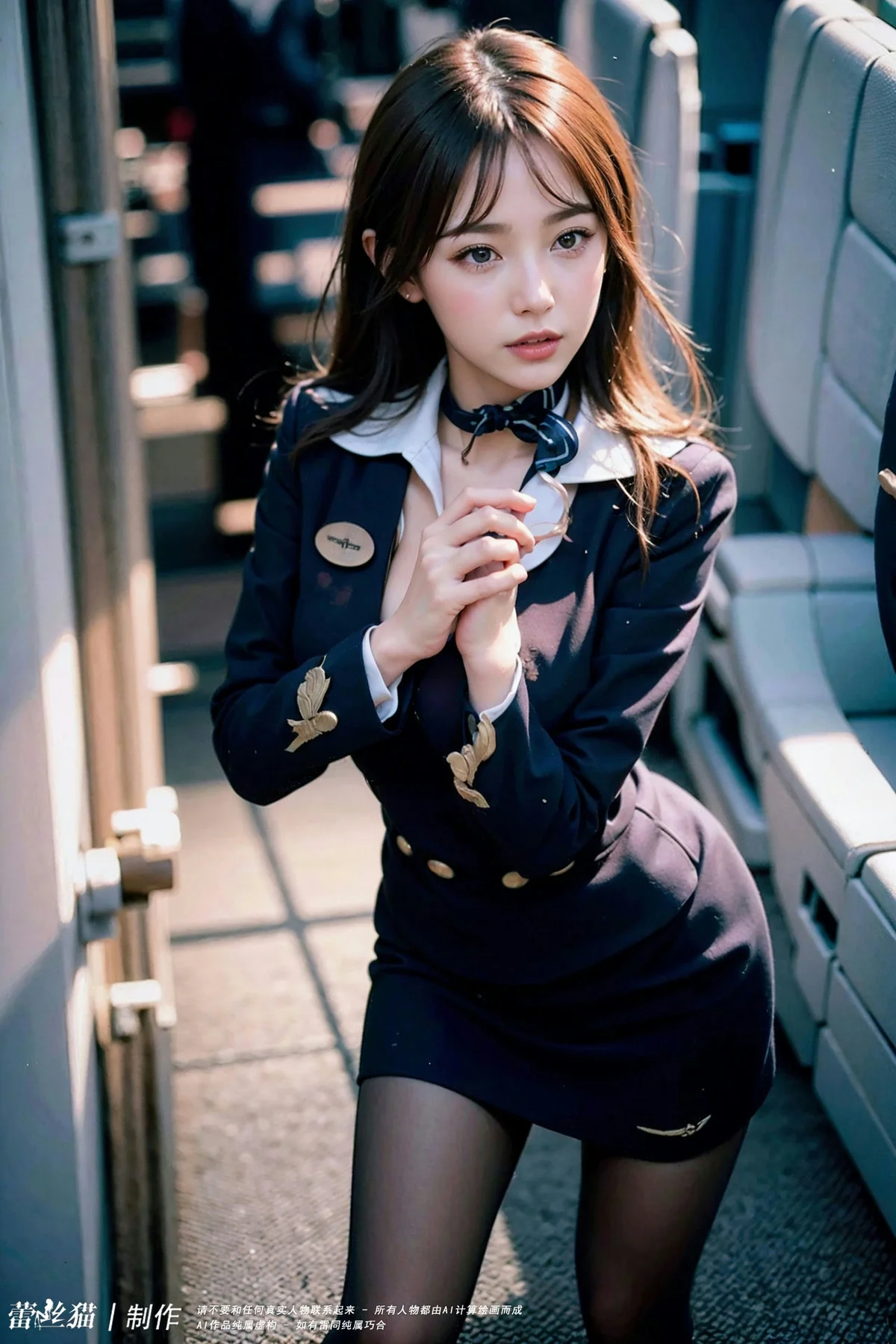 AIG  No.007 空姐爆乳机舱写真 - 40