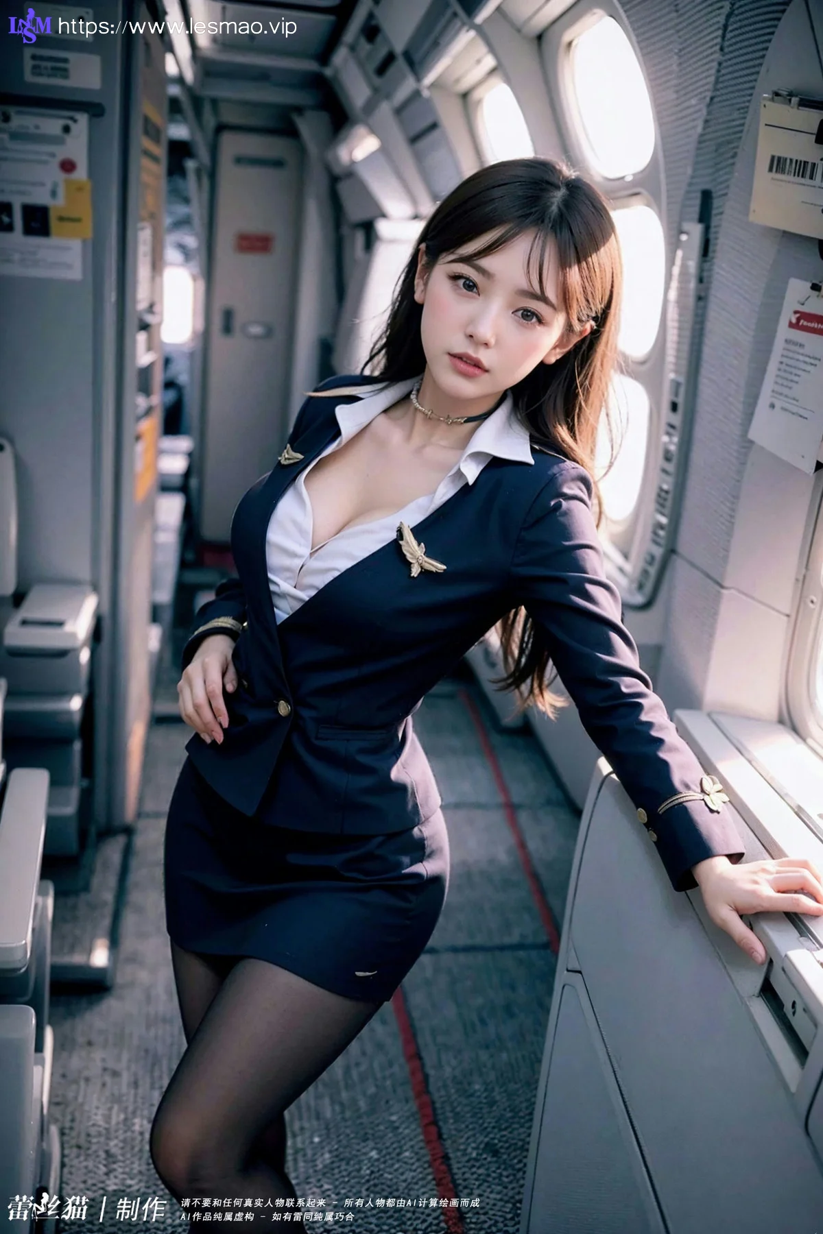 AIG  No.007 空姐爆乳机舱写真 - 54