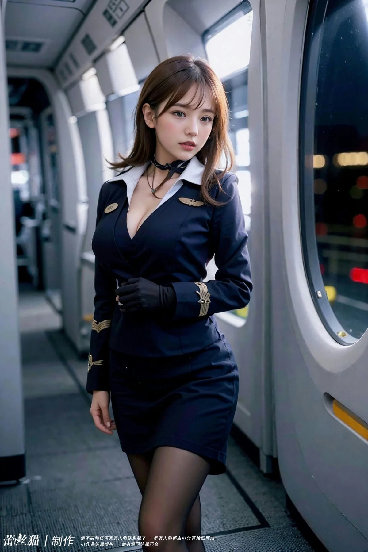 AIG  No.007 空姐爆乳机舱写真 - 64