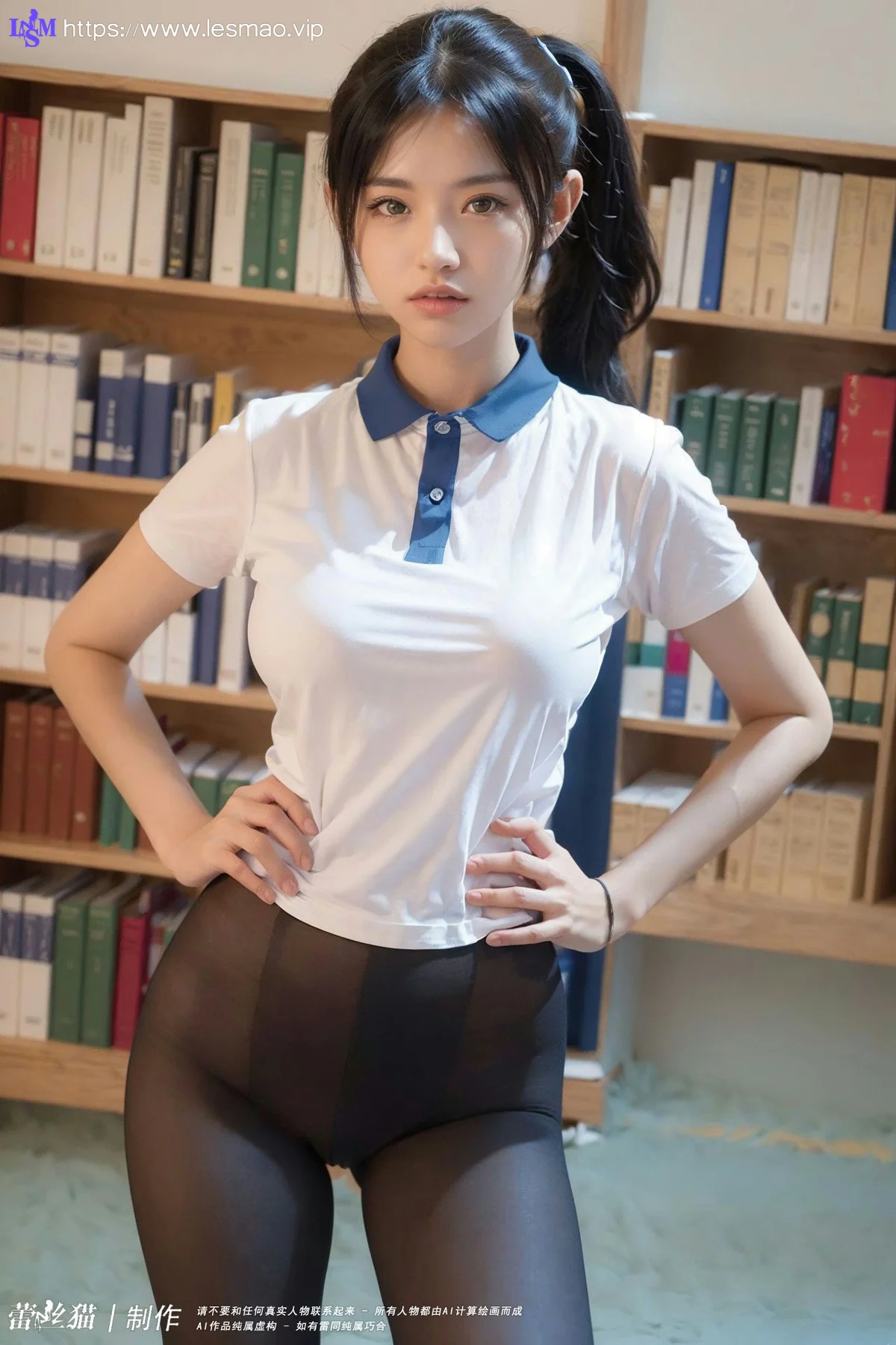 AIG  No.011 图书馆黑丝少女 - 12
