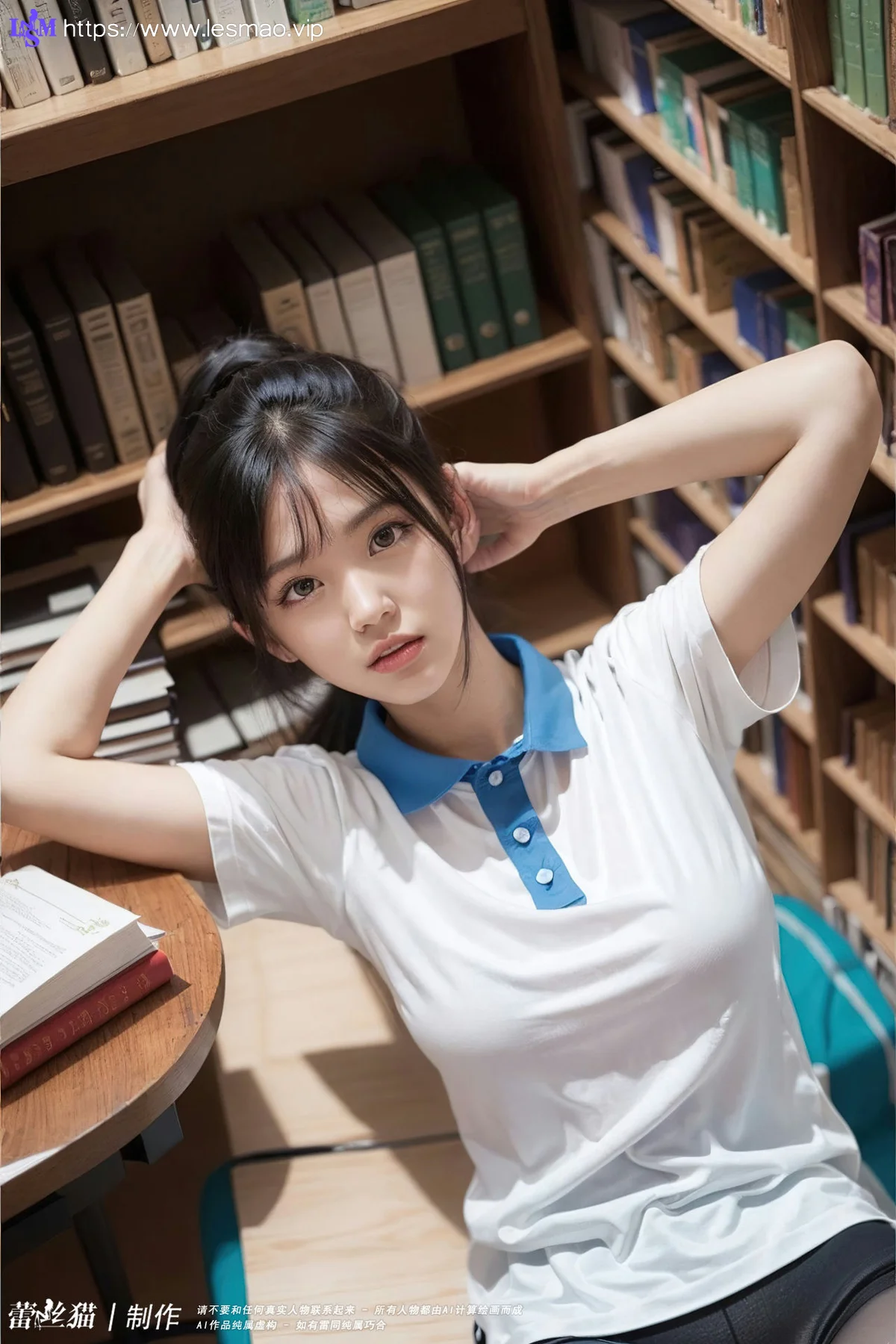 AIG  No.011 图书馆黑丝少女 - 62