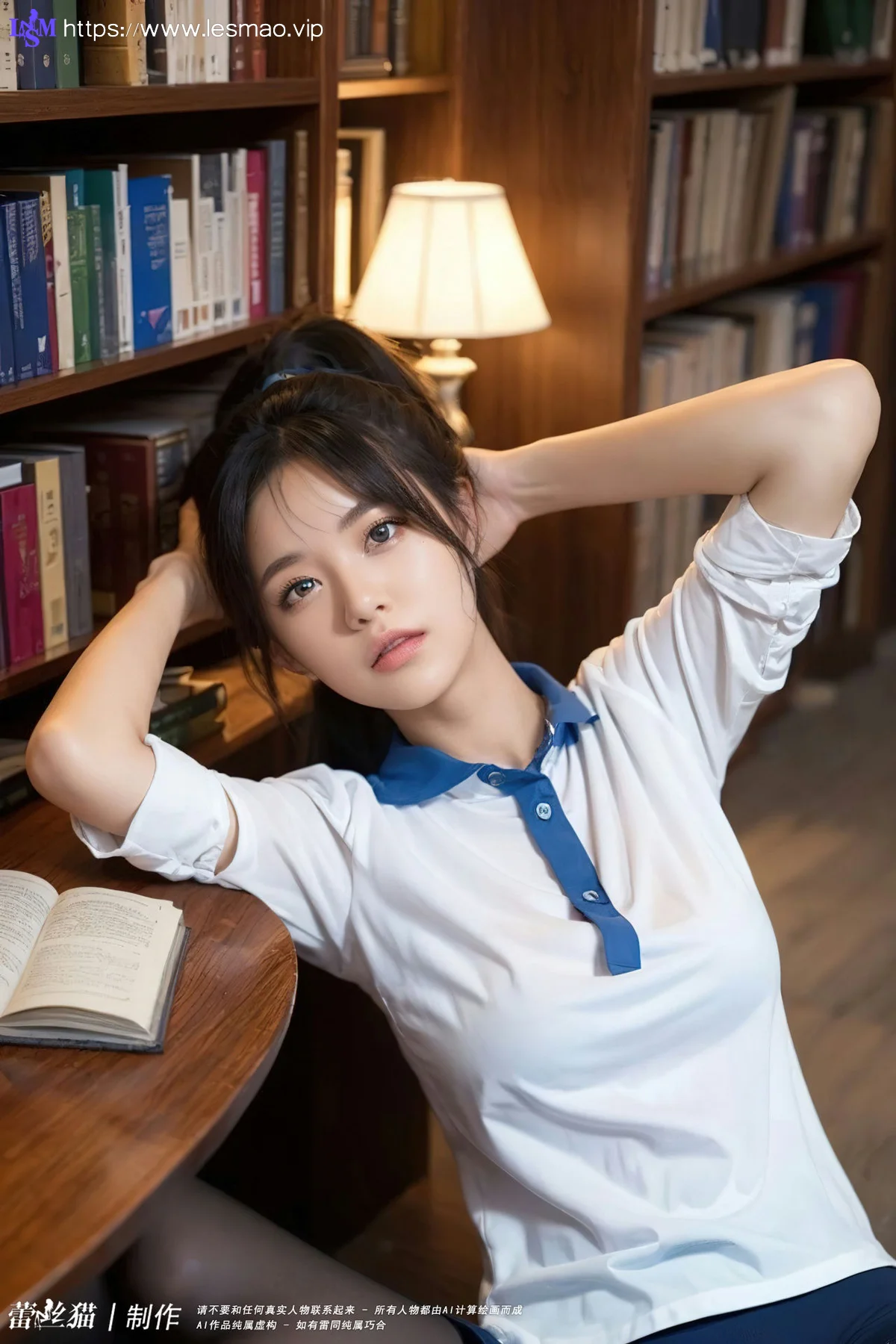 AIG  No.011 图书馆黑丝少女 - 67