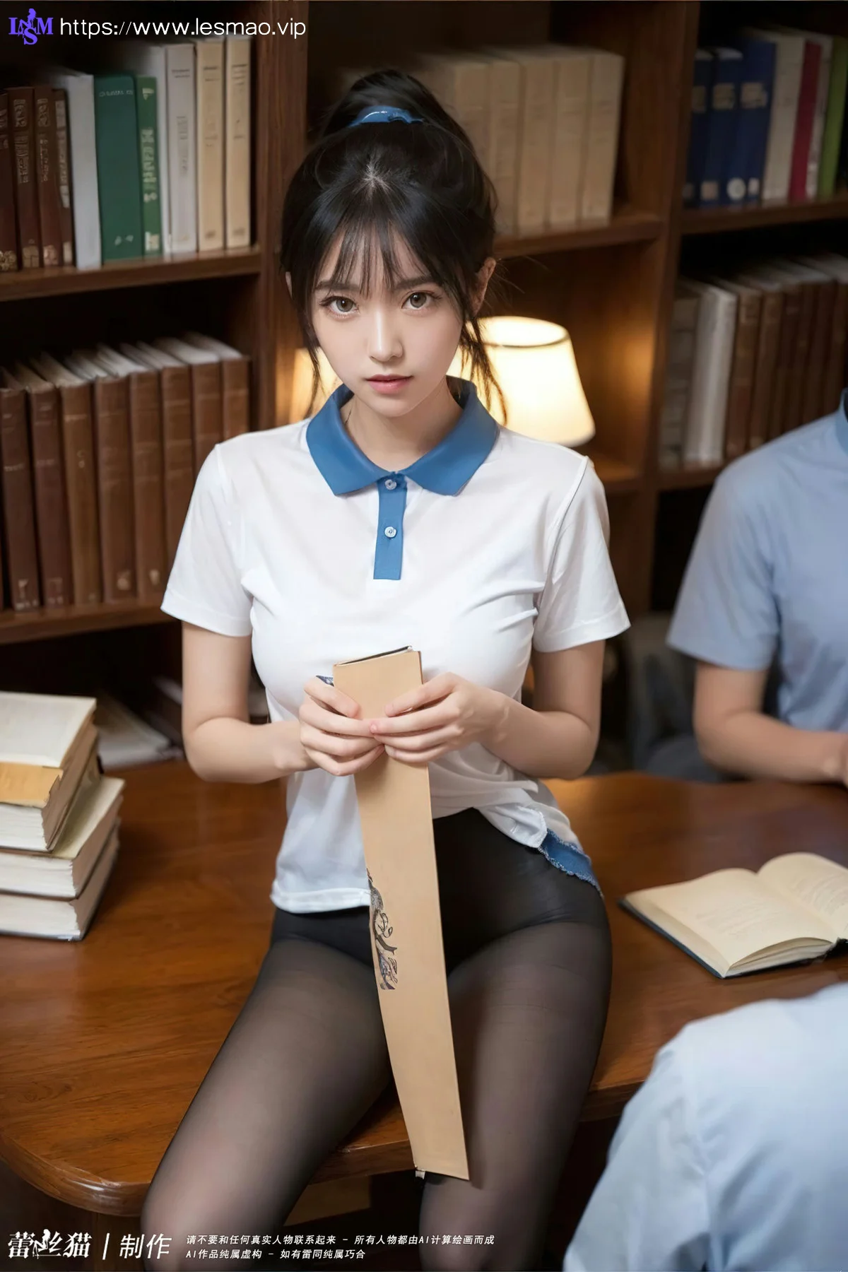 AIG  No.011 图书馆黑丝少女 - 69