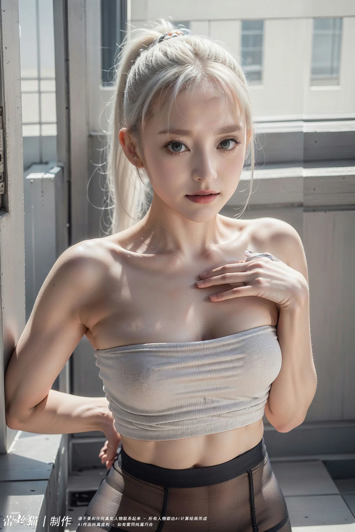 AIG  No.016 地铁银发黑丝美腿 - 24