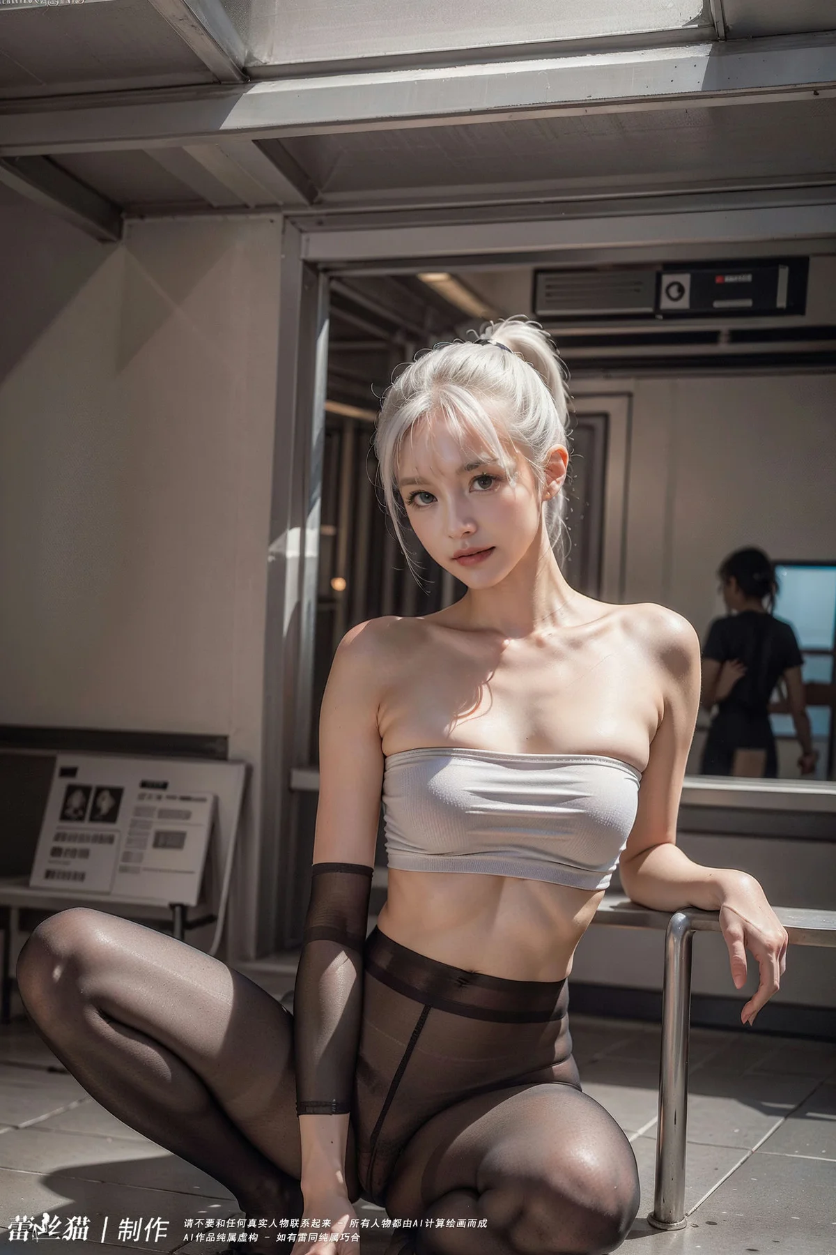 AIG  No.016 地铁银发黑丝美腿 - 58