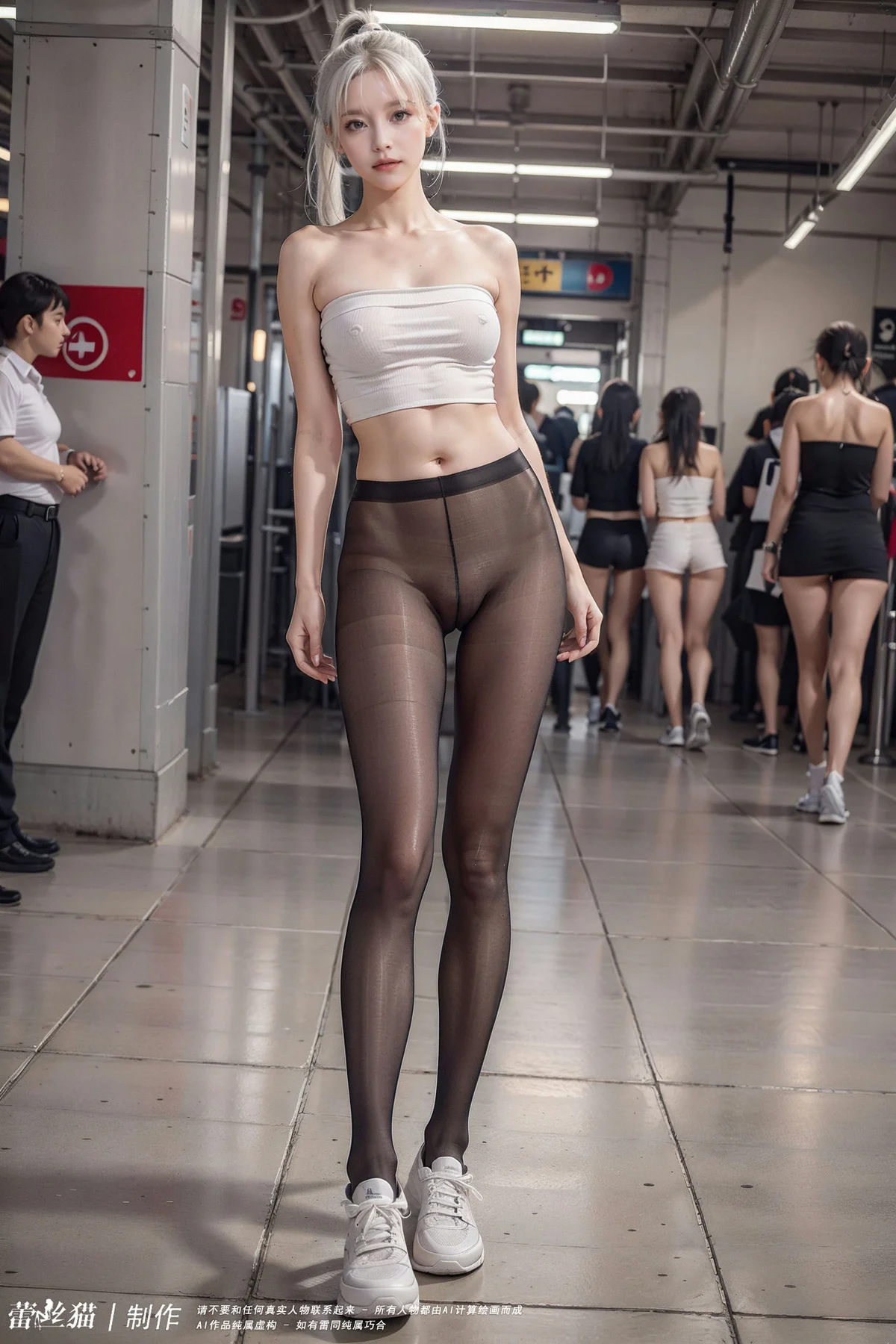 AIG  No.016 地铁银发黑丝美腿 - 65
