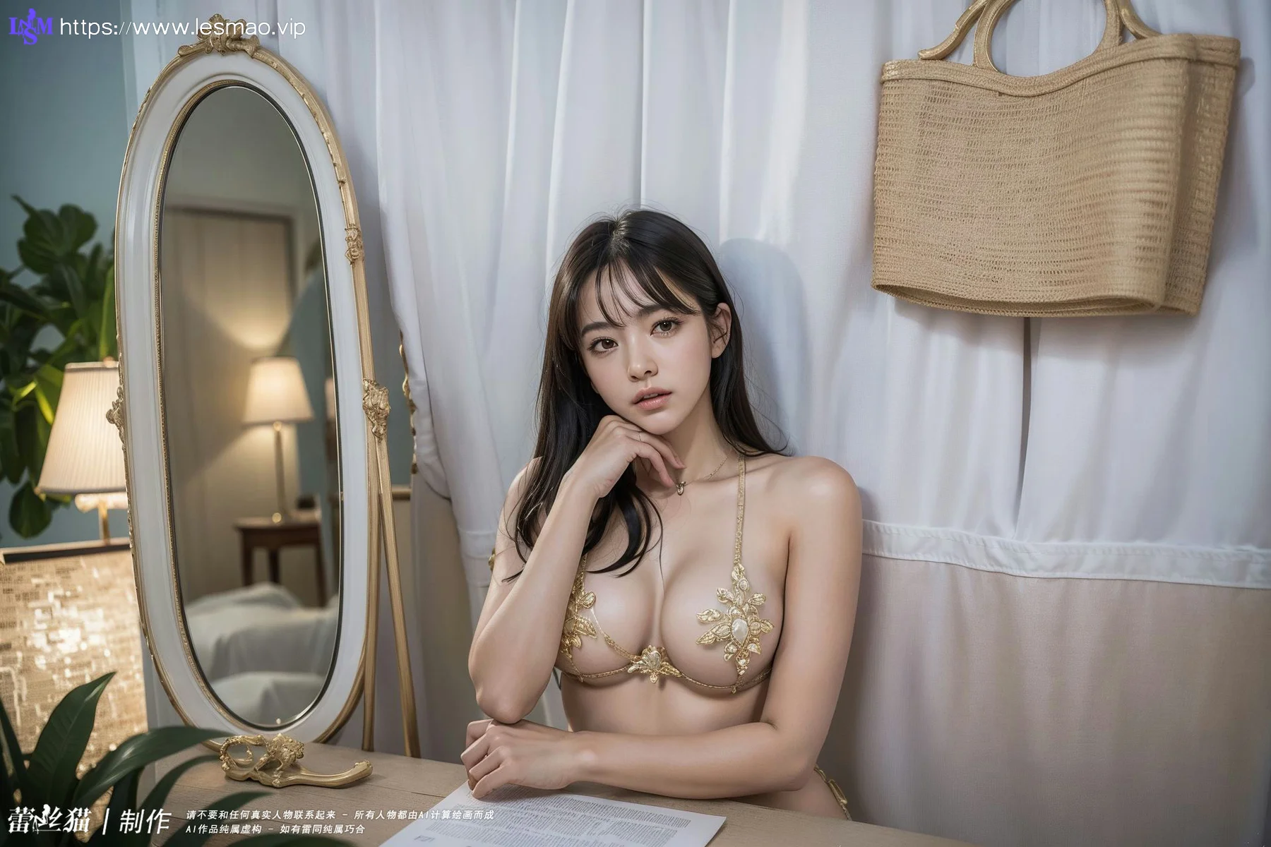 AIG  No.025 金色链条内衣爆乳美女 - 12