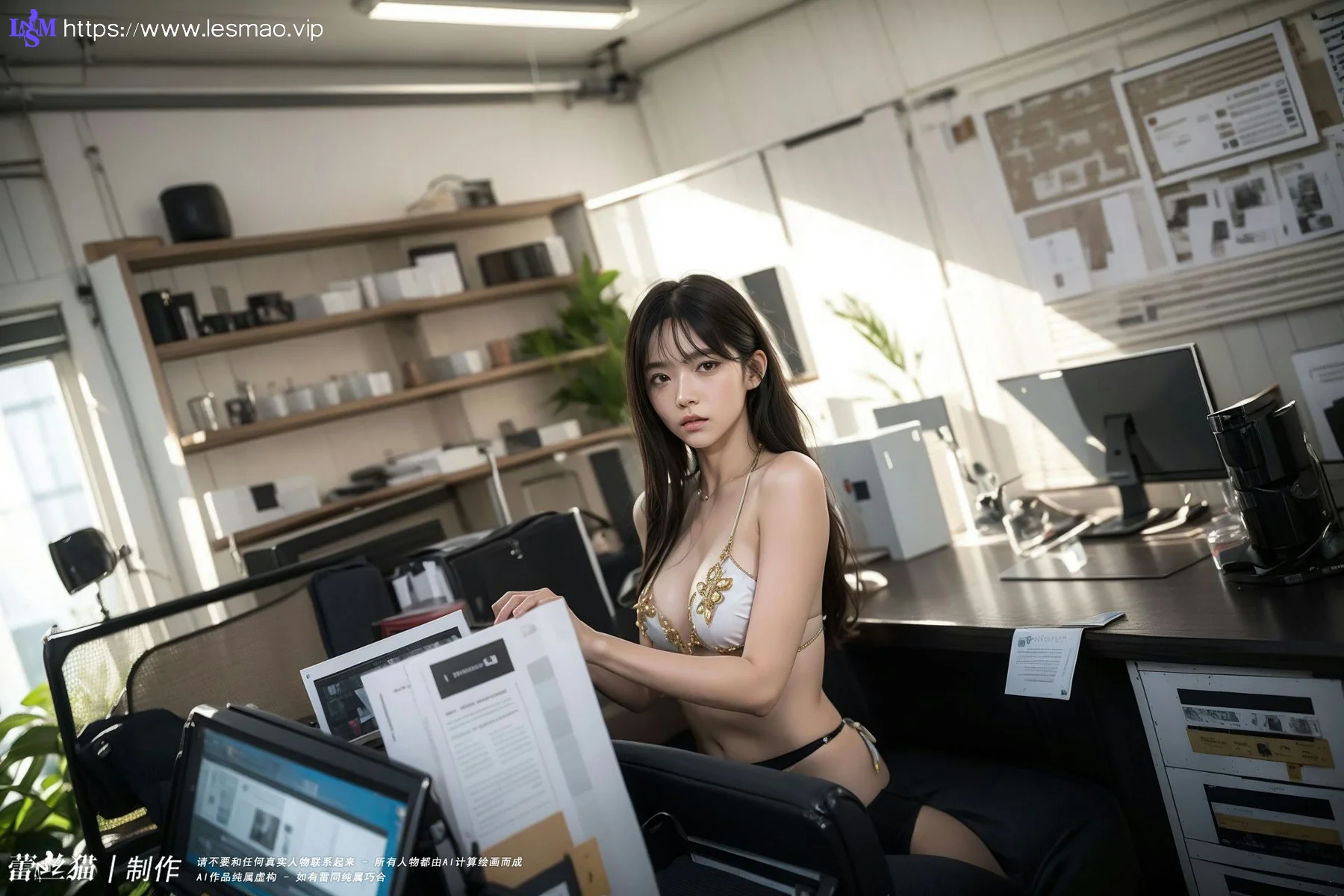 AIG  No.025 金色链条内衣爆乳美女 - 61
