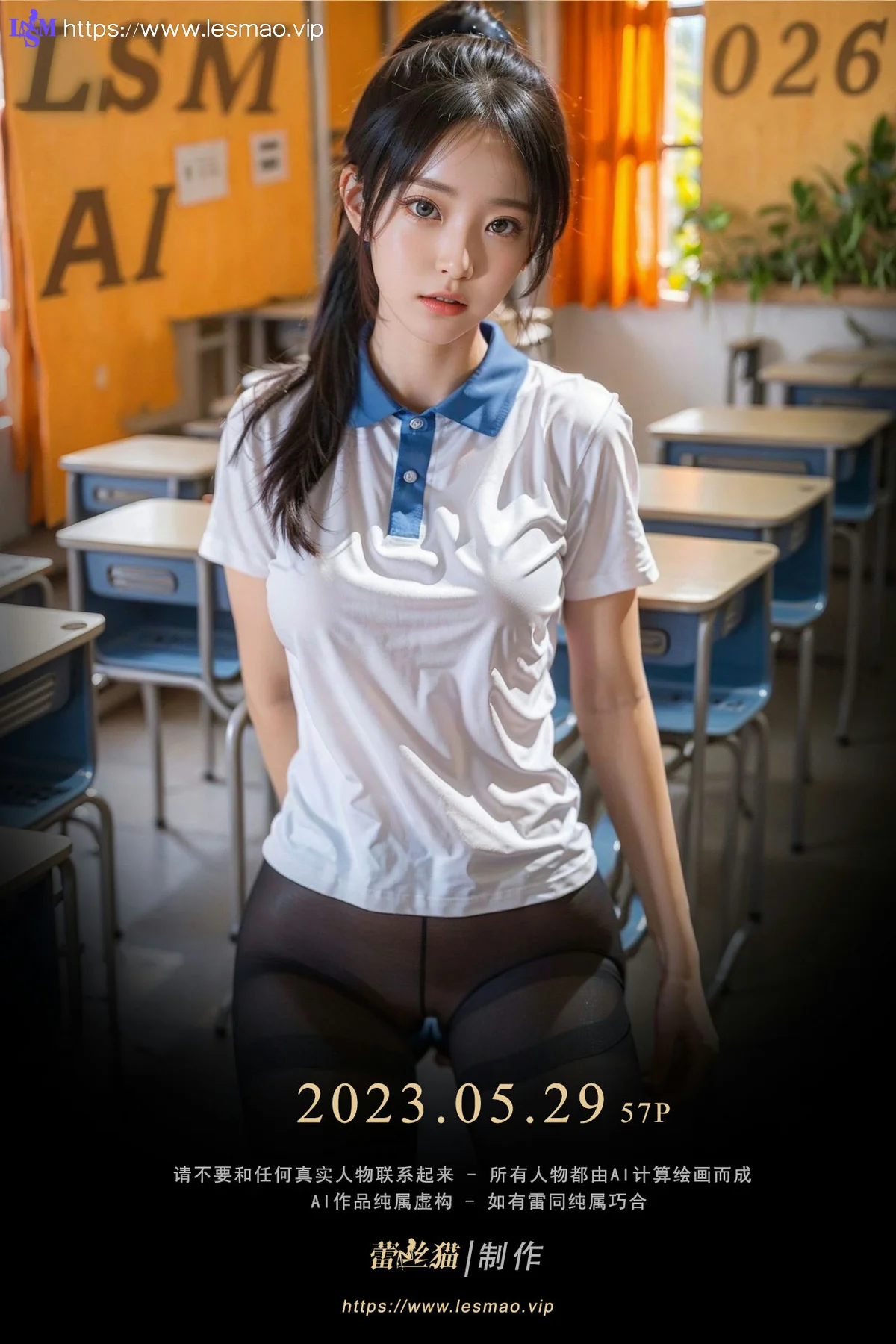 AIG  No.026 校园自习室的萝莉少女 - 1