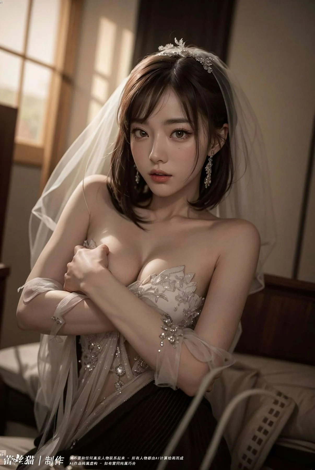 AIG  No.028 蕾丝白纱新娘美女 - 22