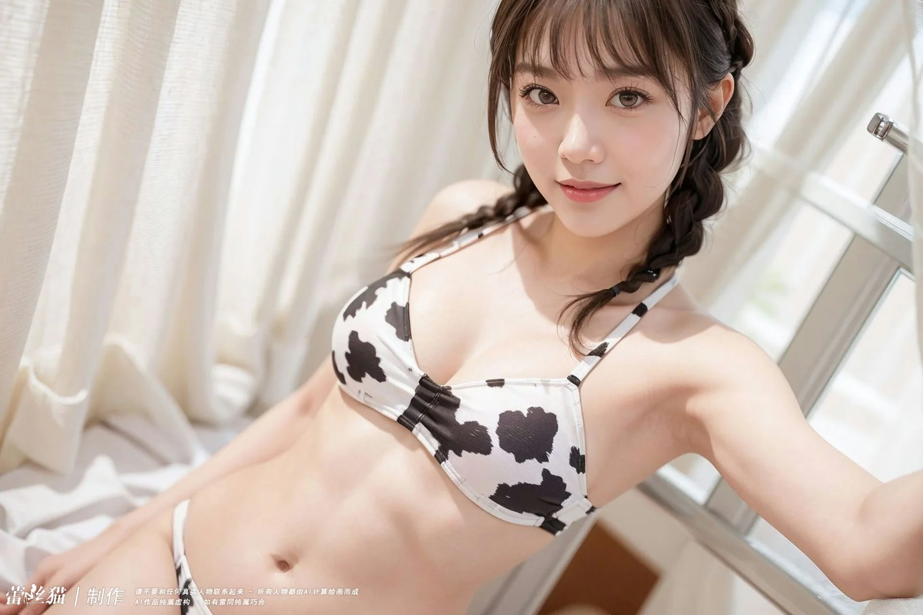 AIG  No.035 俏皮奶牛比基尼麻花妹子 - 26