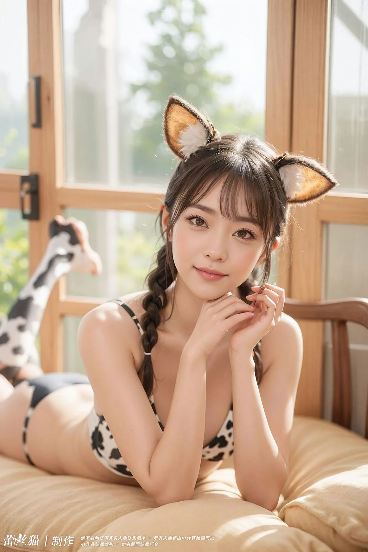 AIG  No.035 俏皮奶牛比基尼麻花妹子 - 58