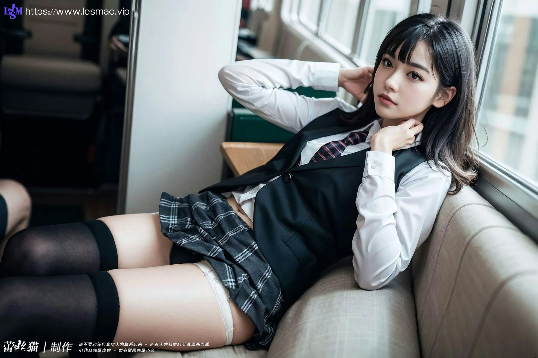 AIG  No.036 电车短发美女写真 - 16