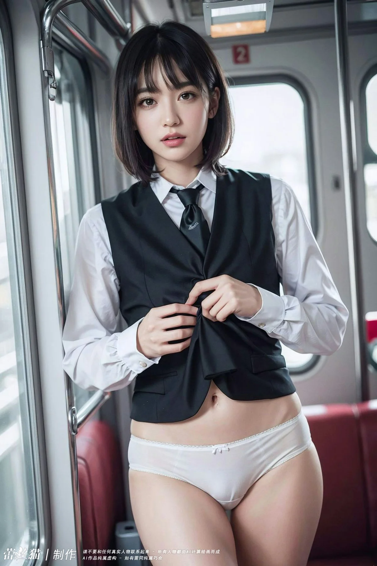 AIG  No.036 电车短发美女写真 - 37