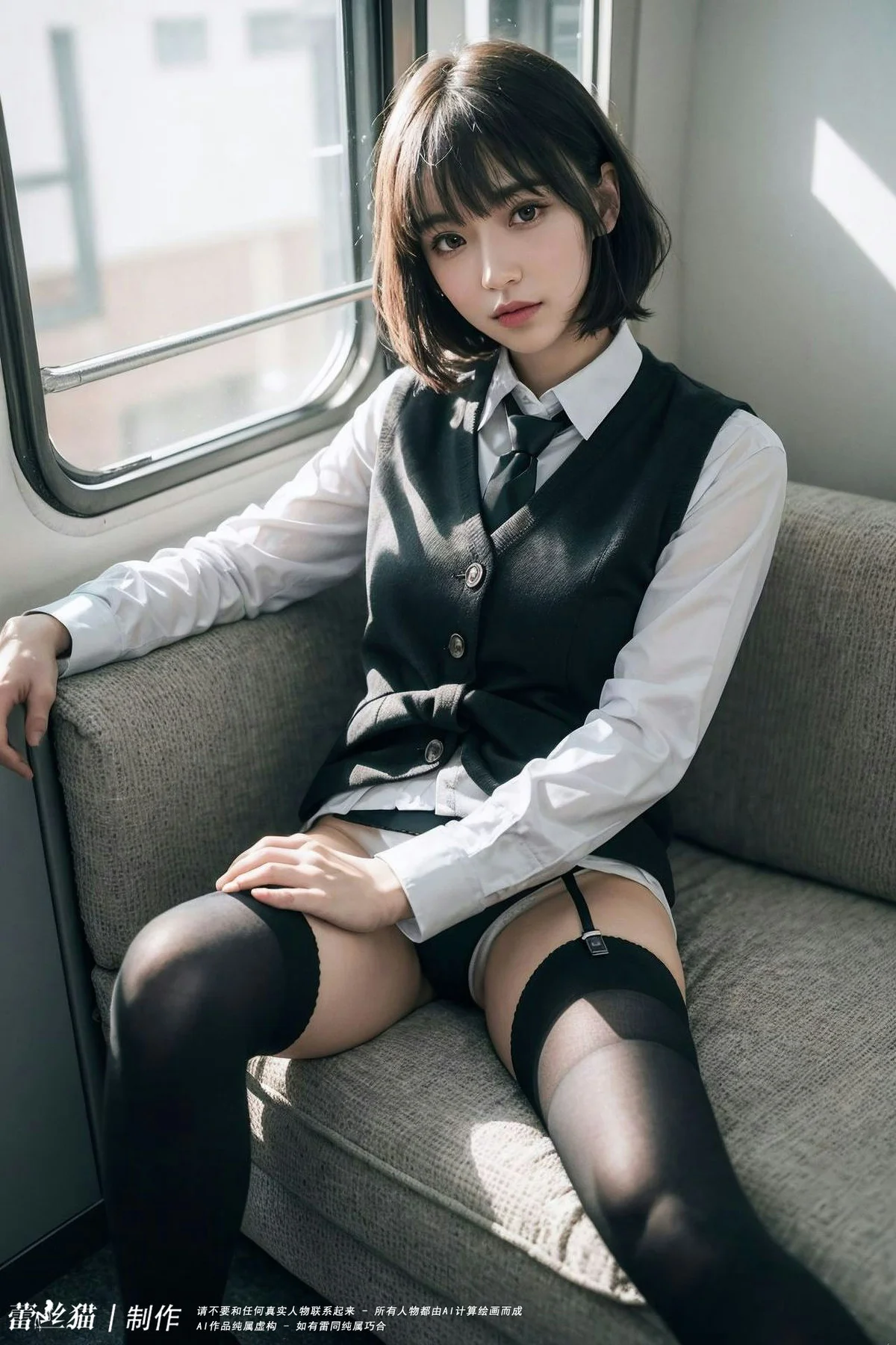AIG  No.036 电车短发美女写真 - 42