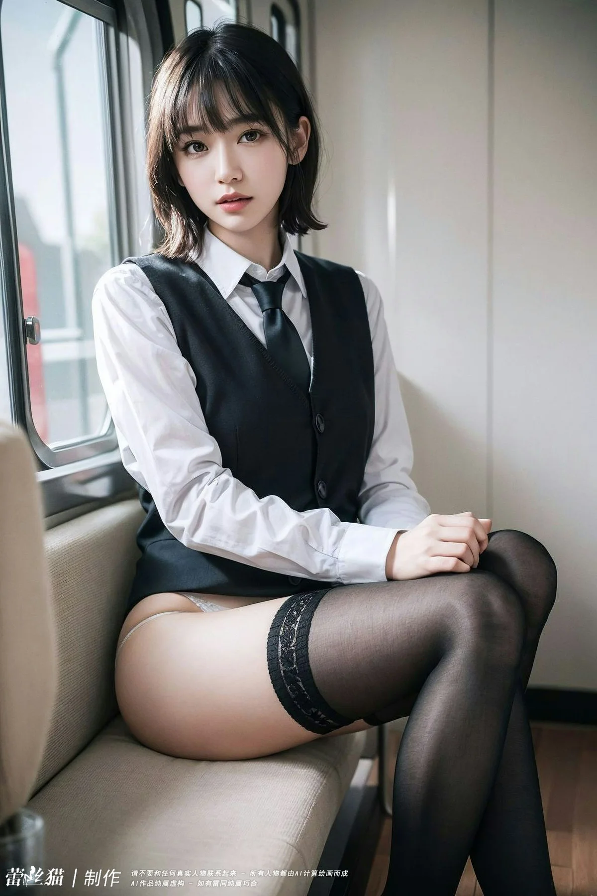 AIG  No.036 电车短发美女写真 - 44