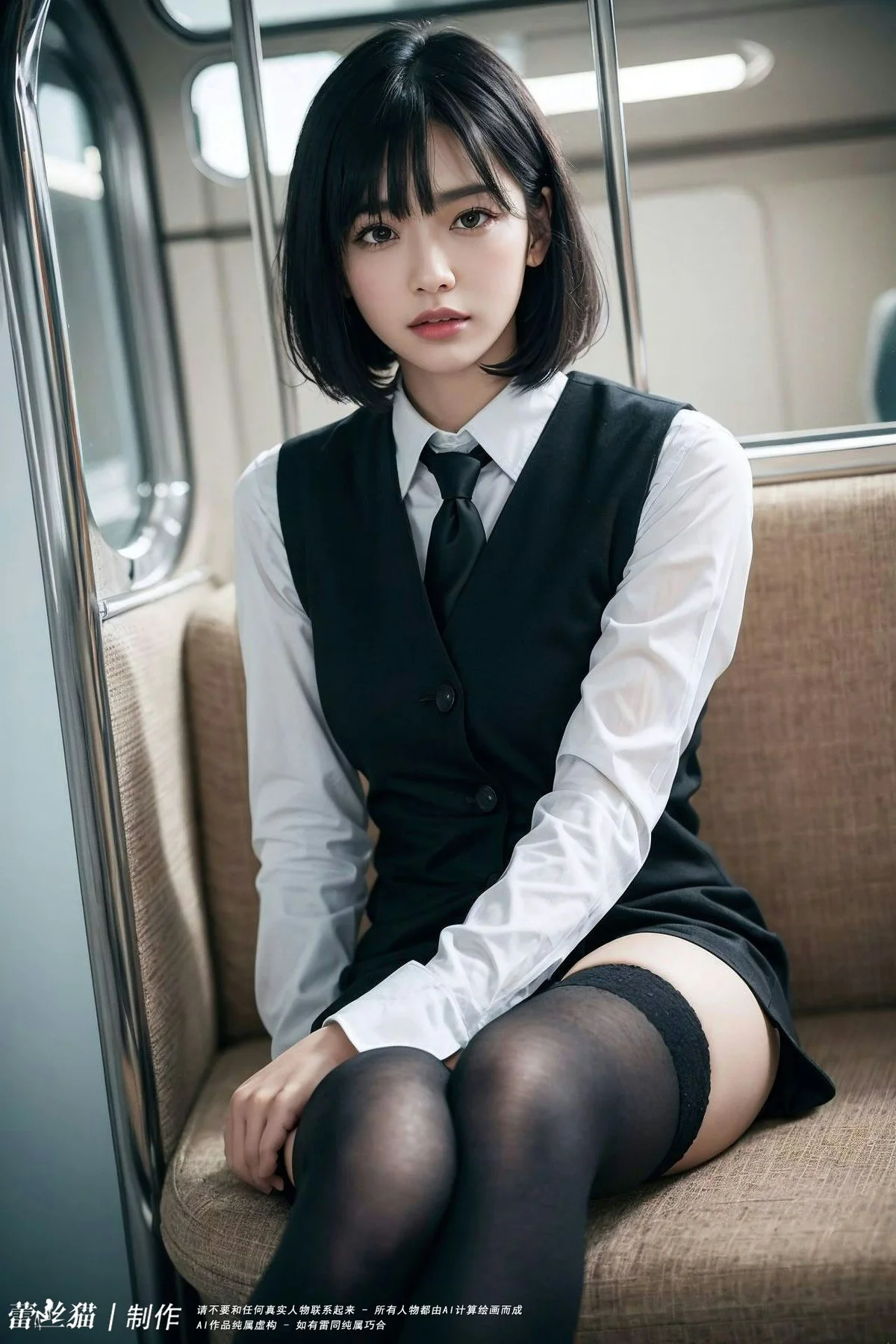 AIG  No.036 电车短发美女写真 - 46