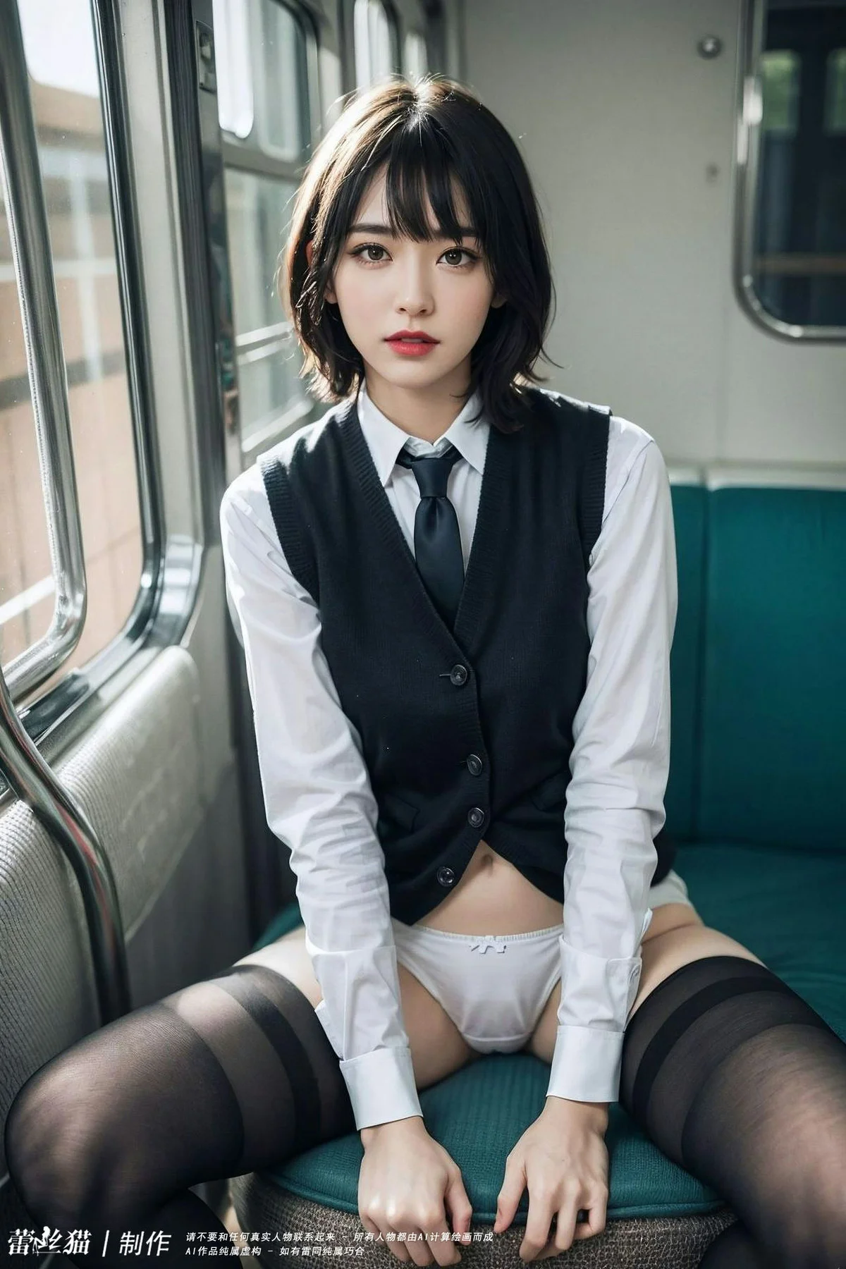AIG  No.036 电车短发美女写真 - 48