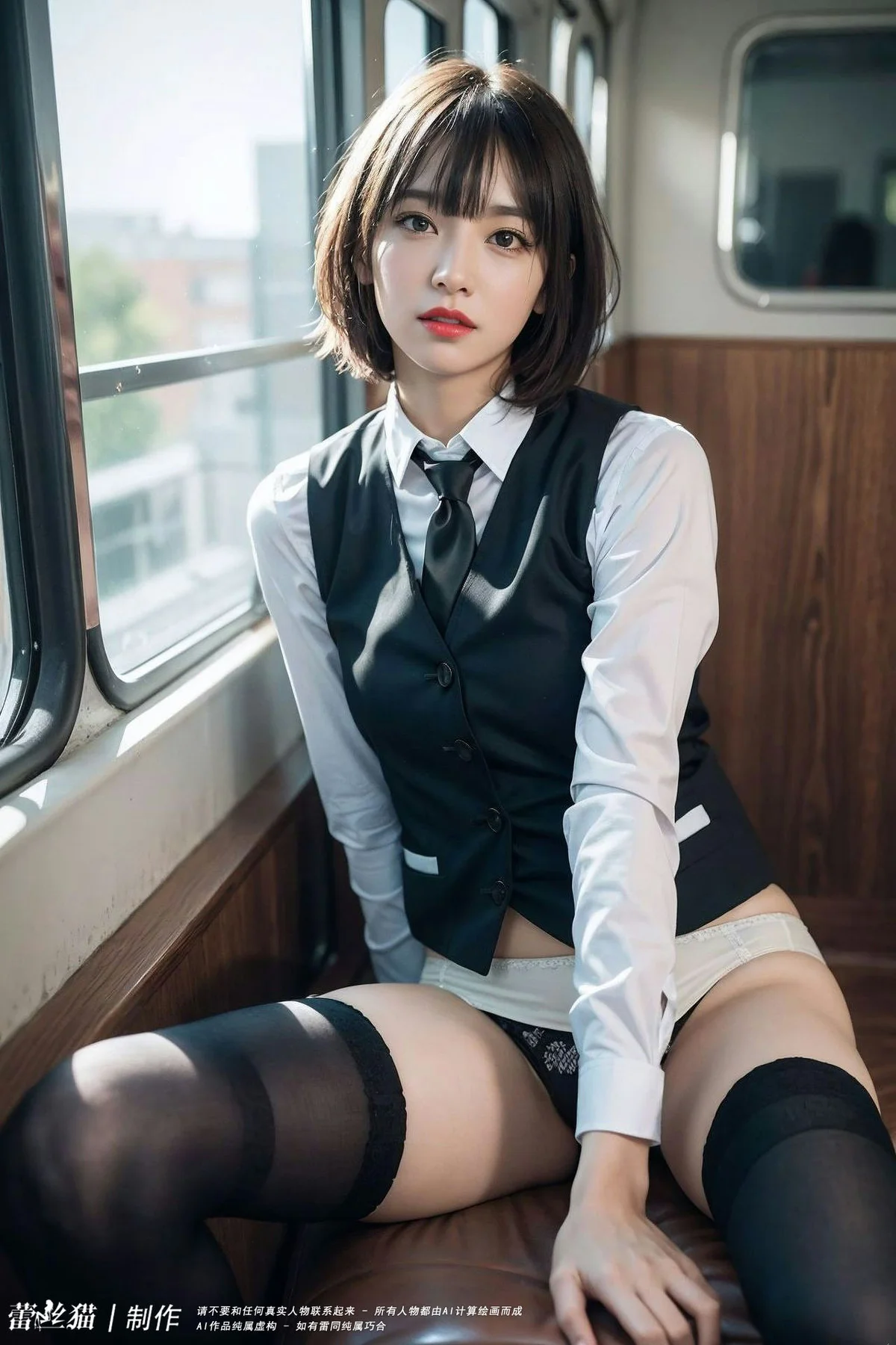 AIG  No.036 电车短发美女写真 - 49