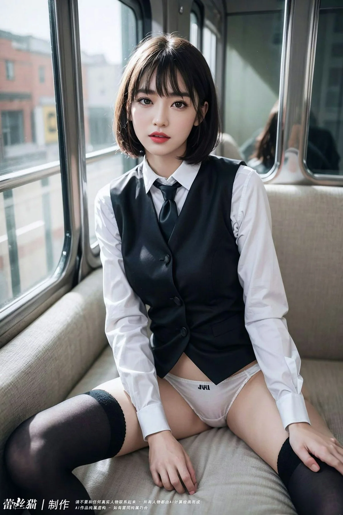 AIG  No.036 电车短发美女写真 - 50