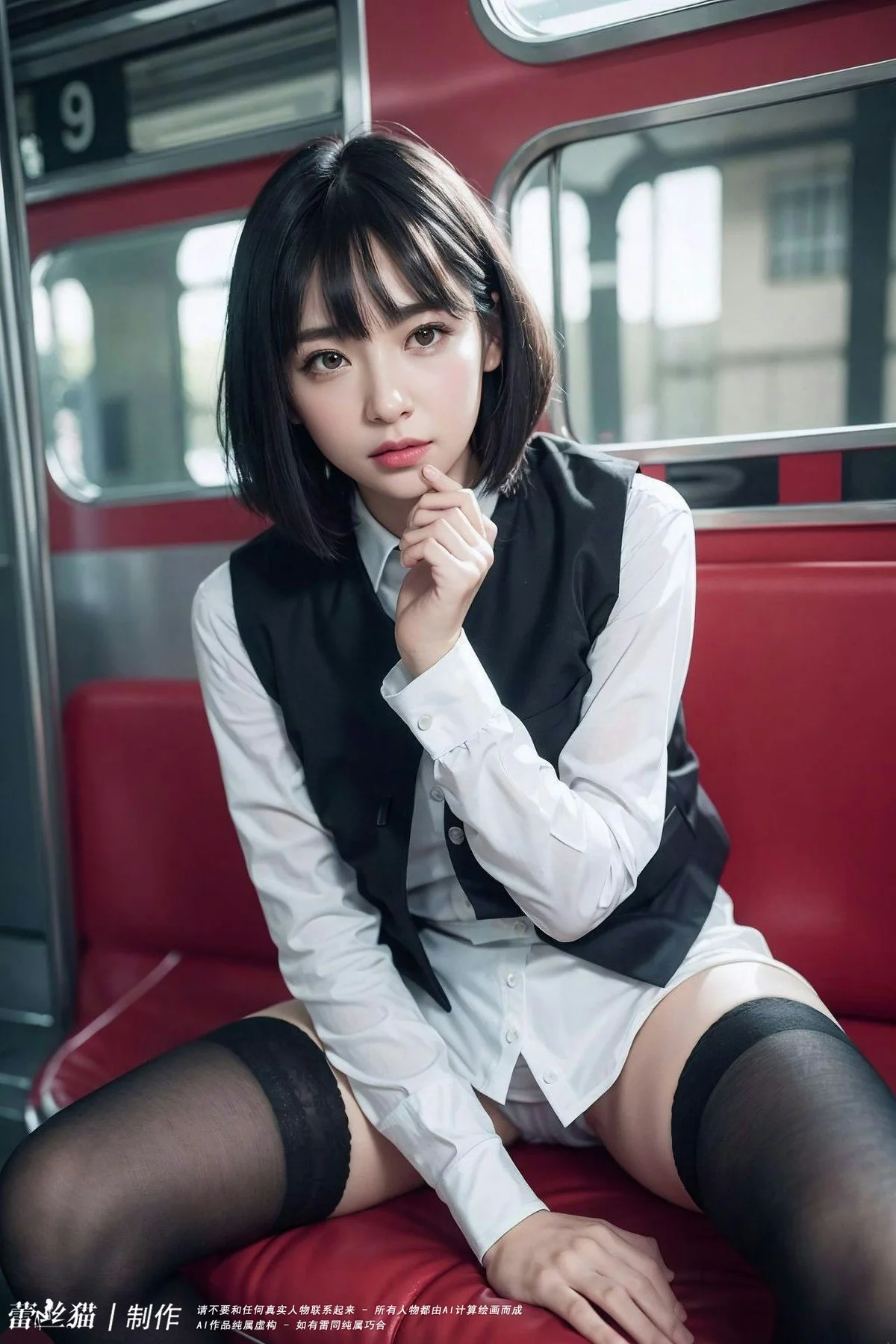 AIG  No.036 电车短发美女写真 - 52