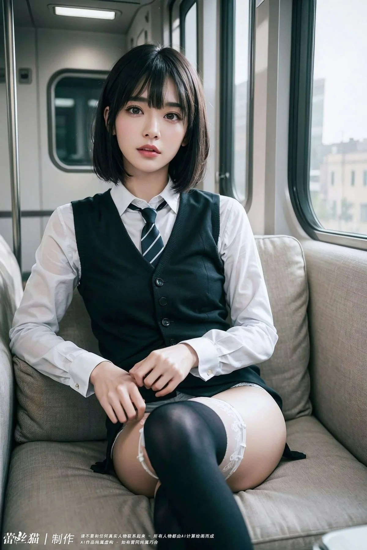 AIG  No.036 电车短发美女写真 - 57