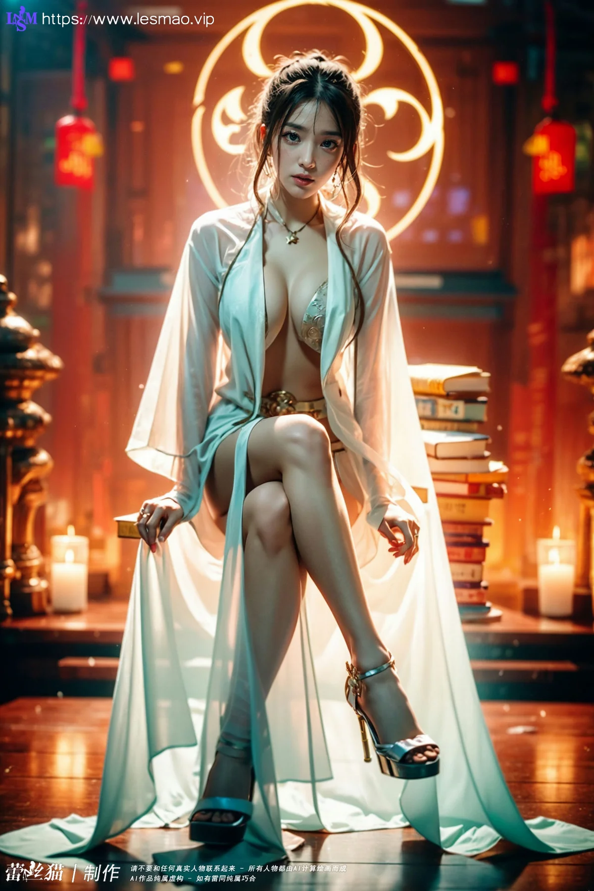 AIG  No.054 白衣性感爆乳法师 - 4