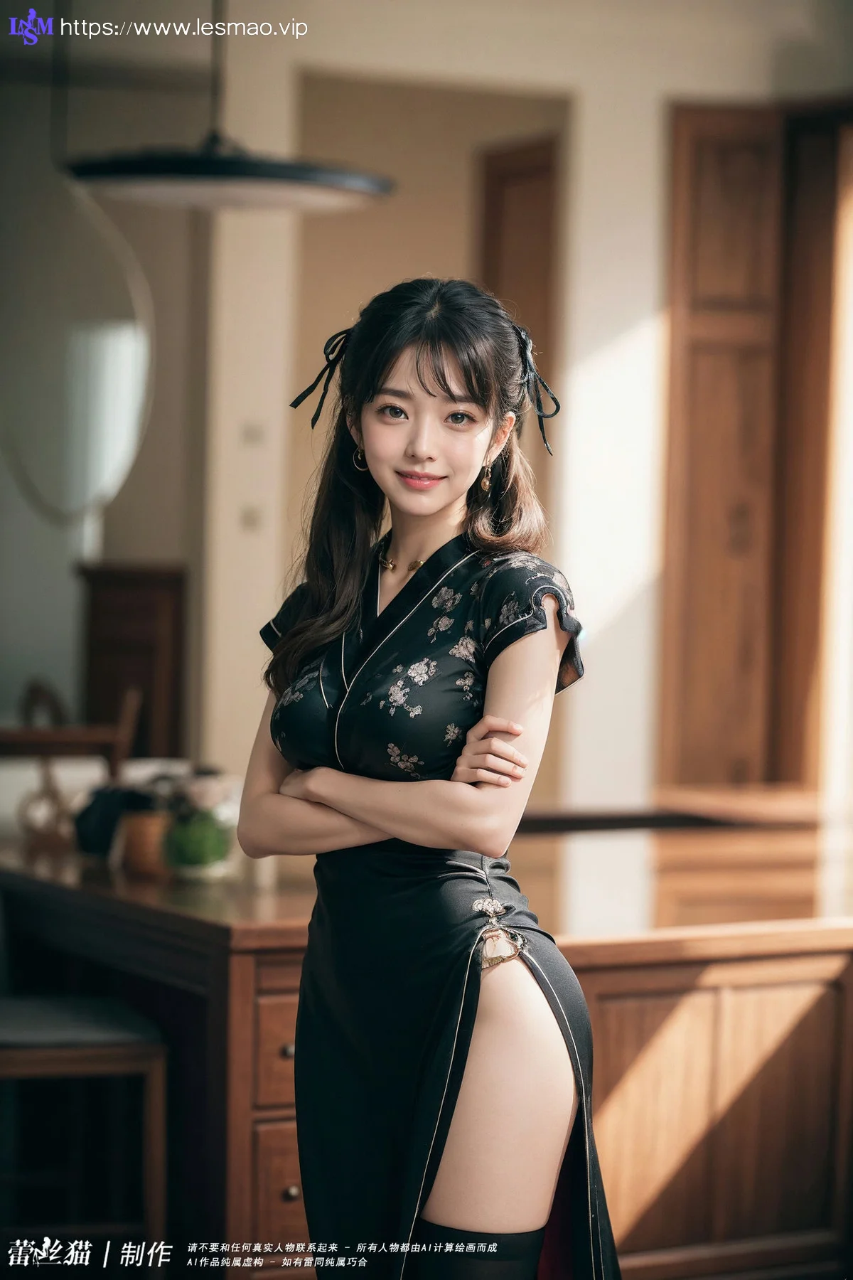 AIG  No.058 双马尾黑旗袍写真 - 19