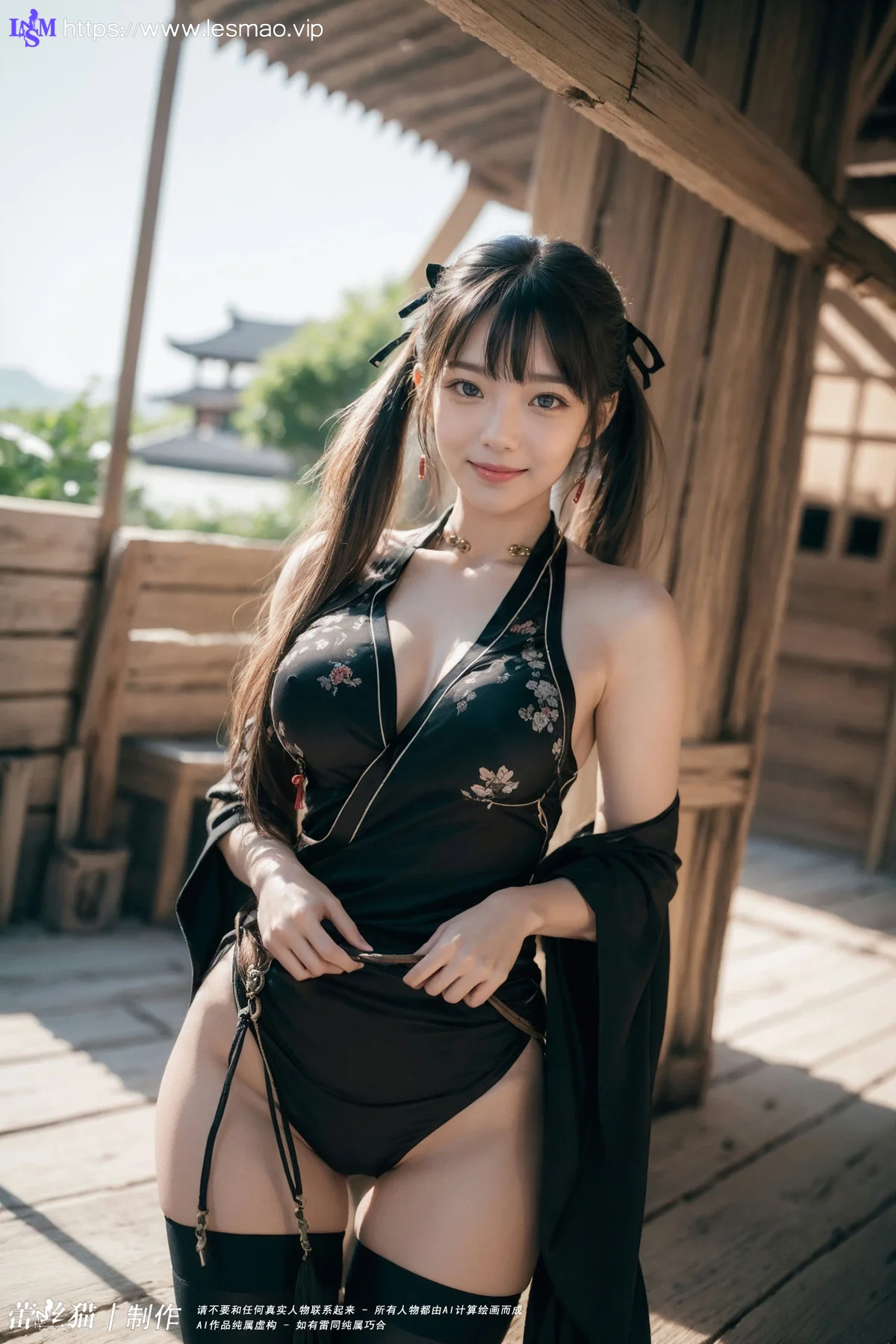 AIG  No.058 双马尾黑旗袍写真 - 29