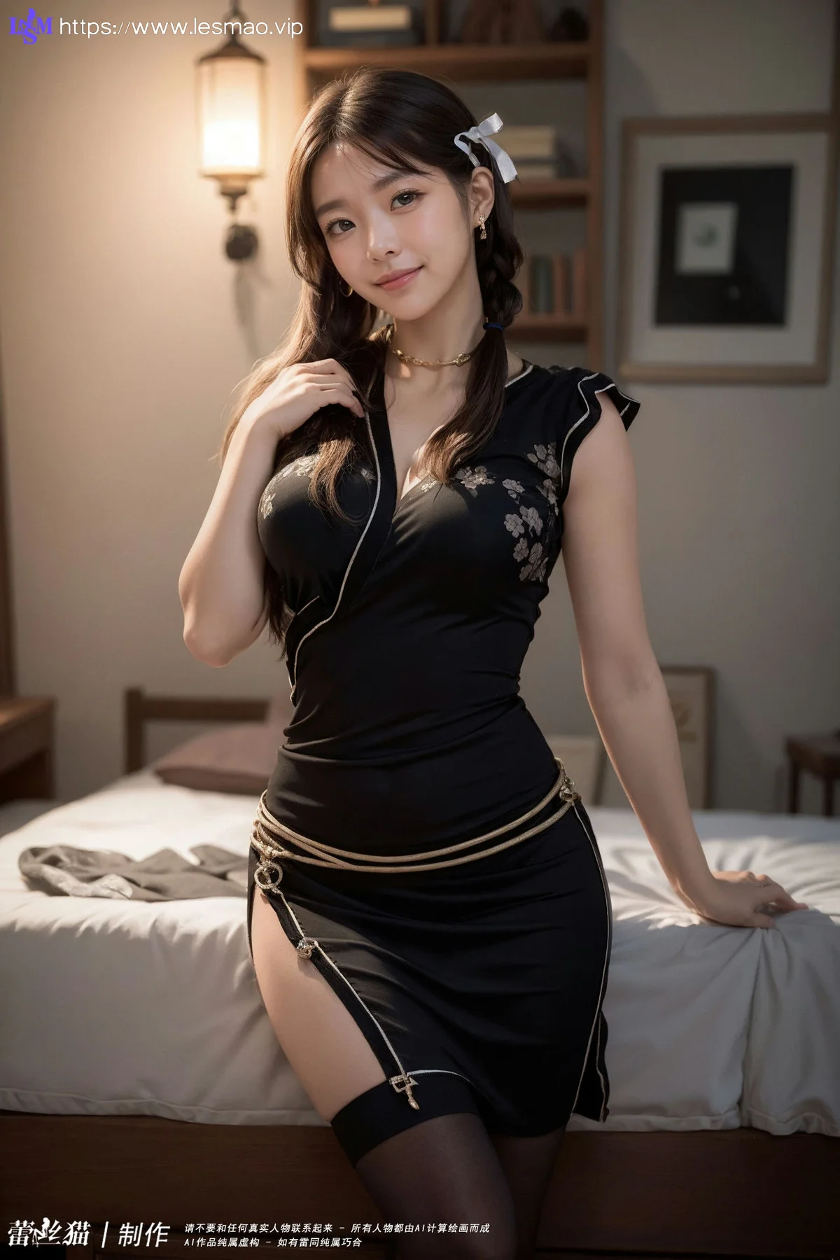 AIG  No.058 双马尾黑旗袍写真 - 59