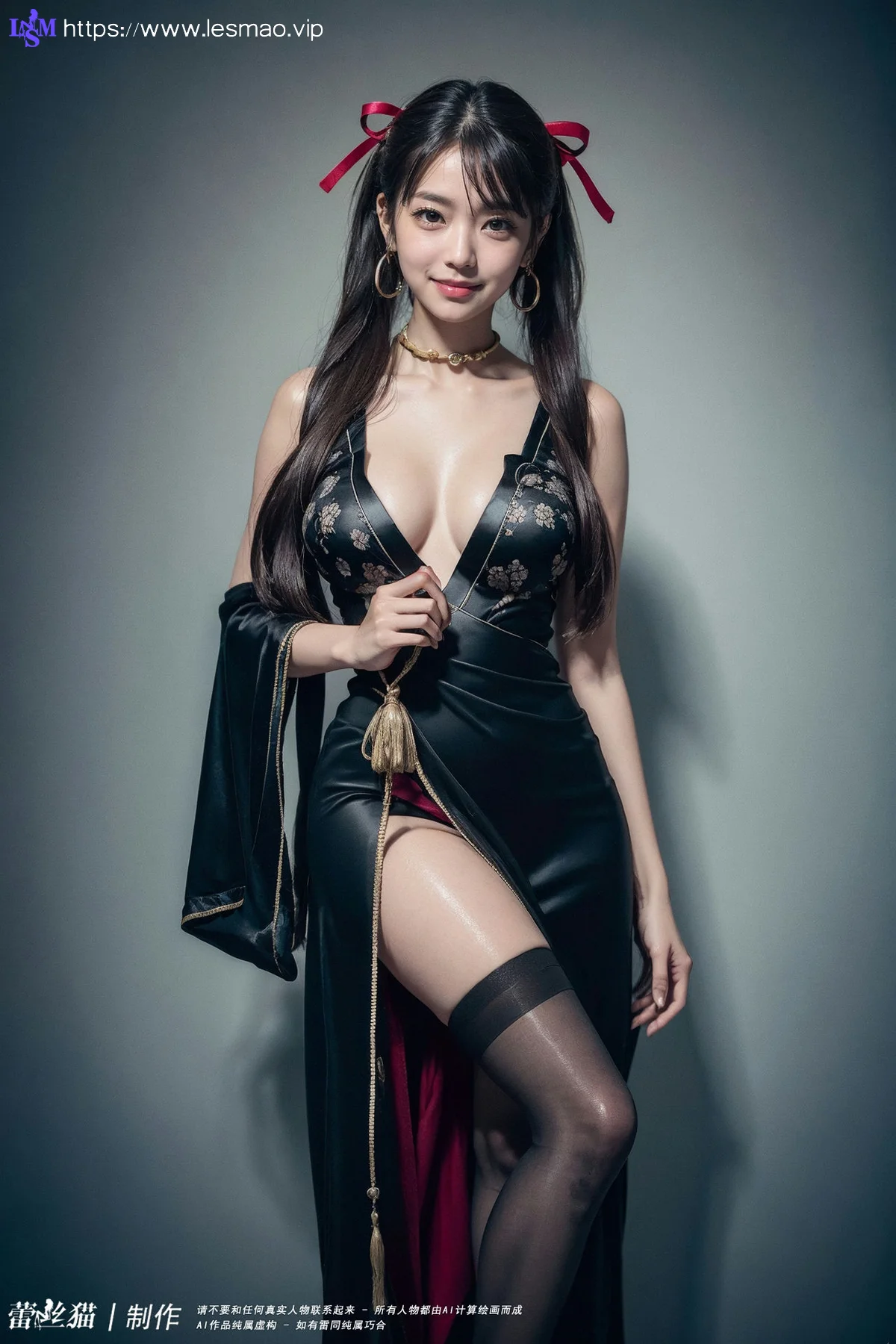 AIG  No.058 双马尾黑旗袍写真 - 73