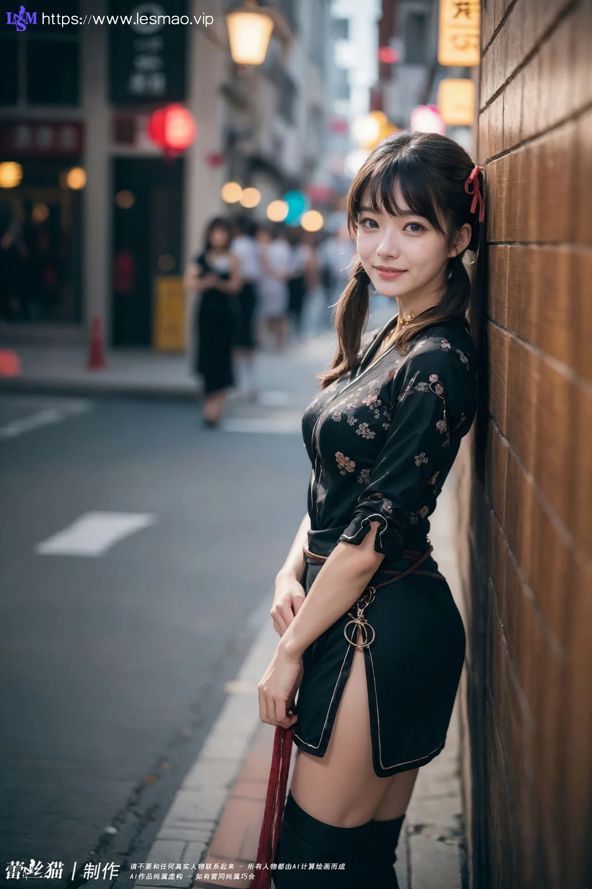 AIG  No.058 双马尾黑旗袍写真 - 76