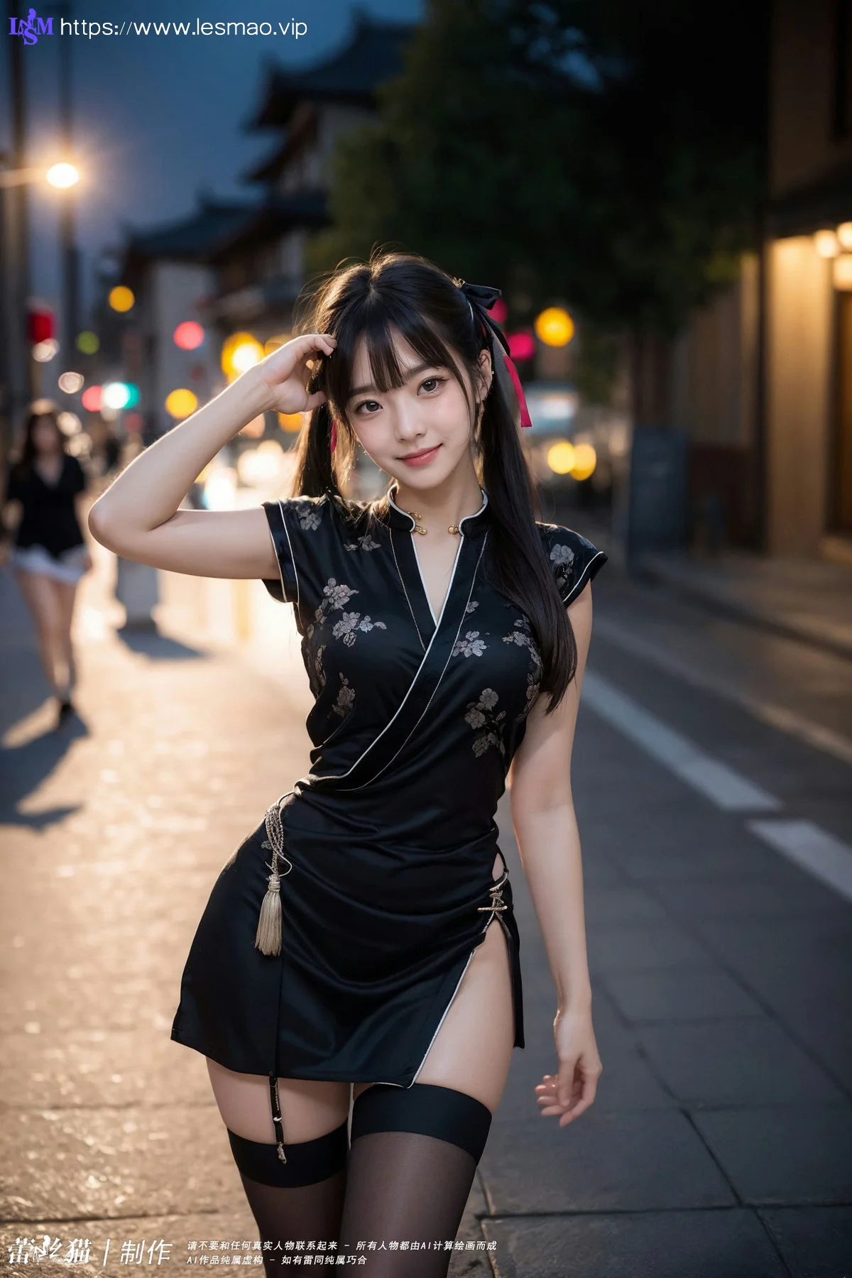AIG  No.058 双马尾黑旗袍写真 - 79