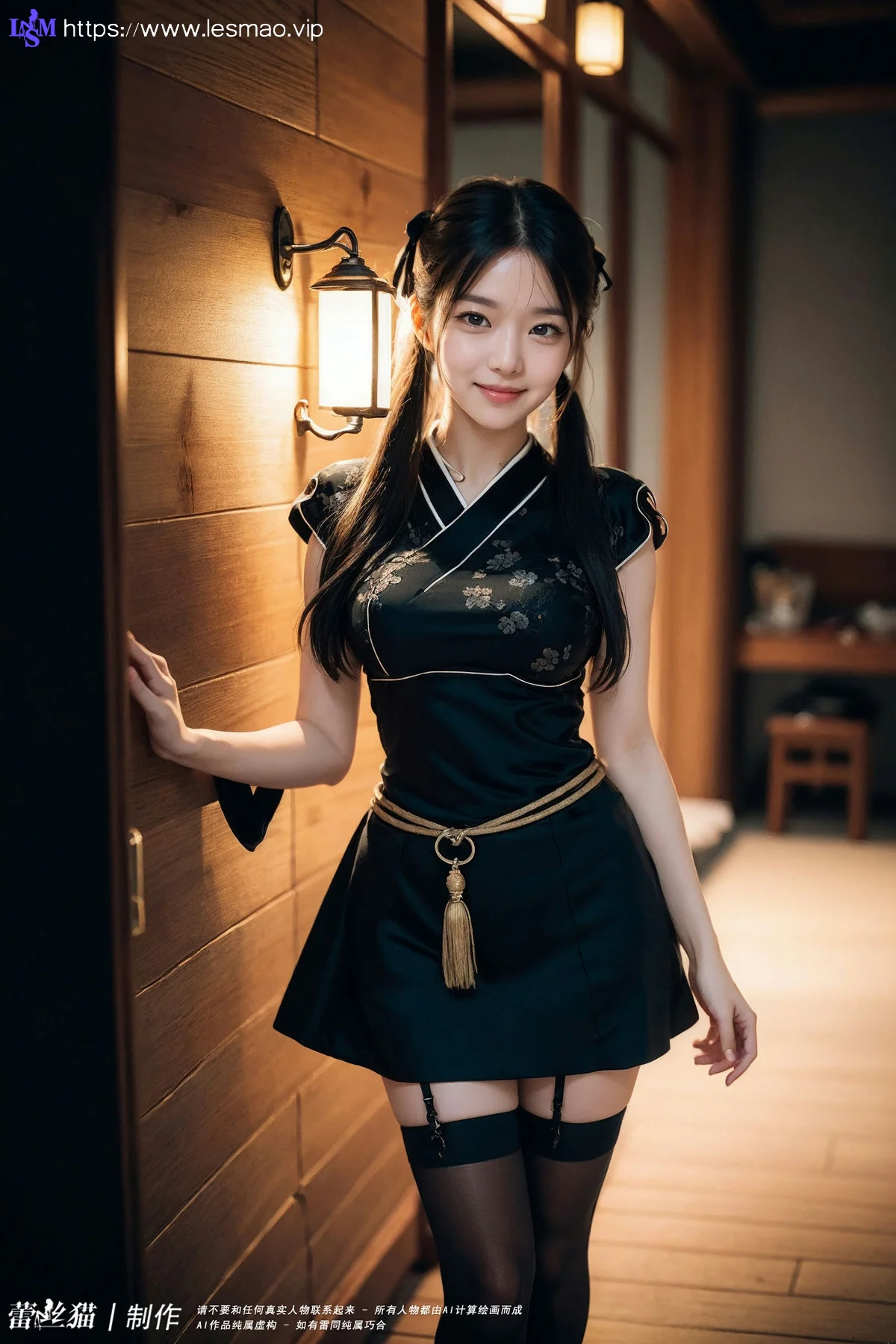 AIG  No.058 双马尾黑旗袍写真 - 81