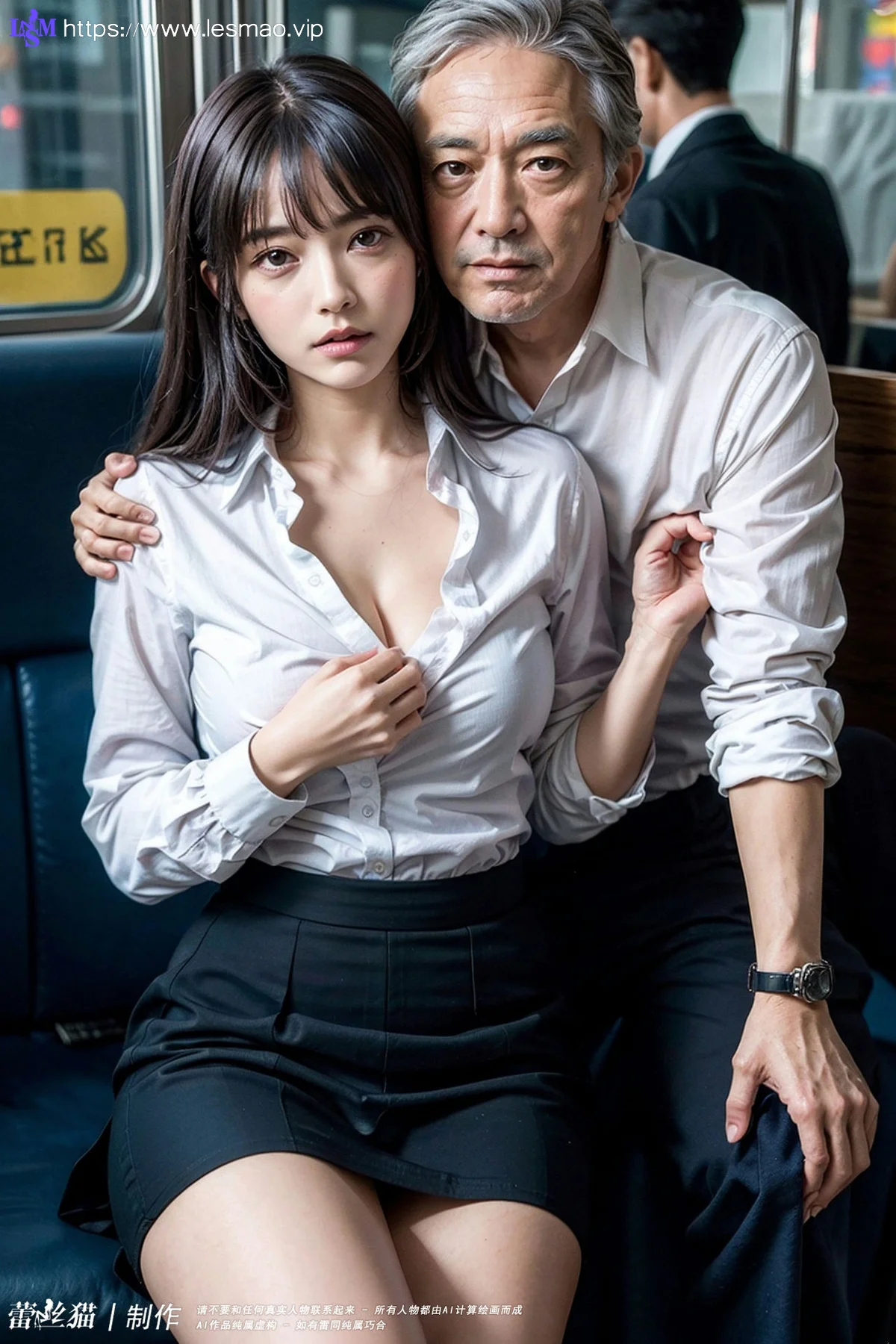 AIG  No.061 贪恋电车少女的大爷 - 15