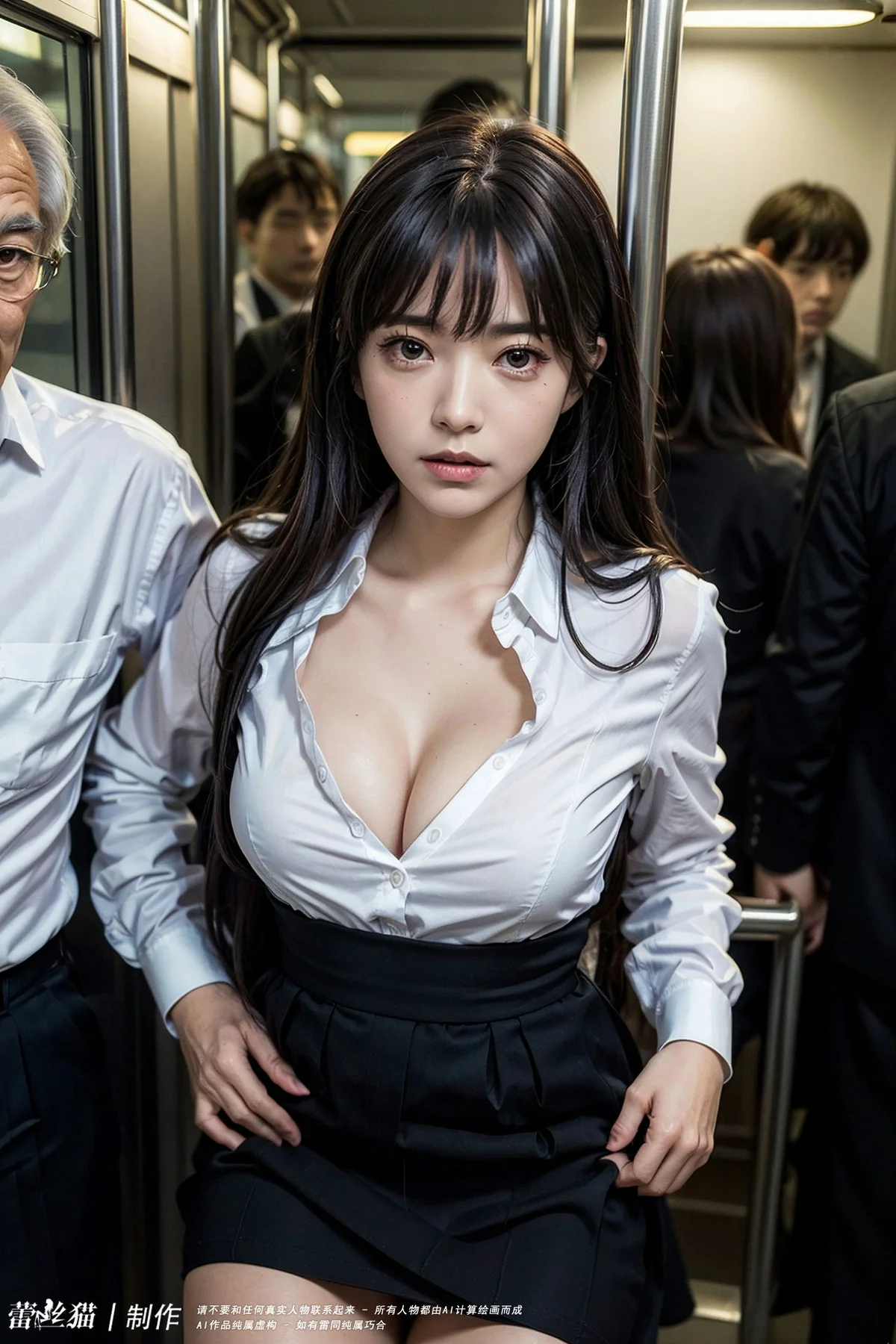 AIG  No.061 贪恋电车少女的大爷 - 36
