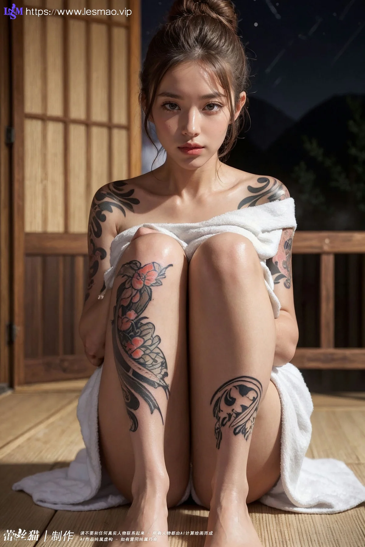 AIG  No.063 爱泡温泉的纹身辣妹 - 12
