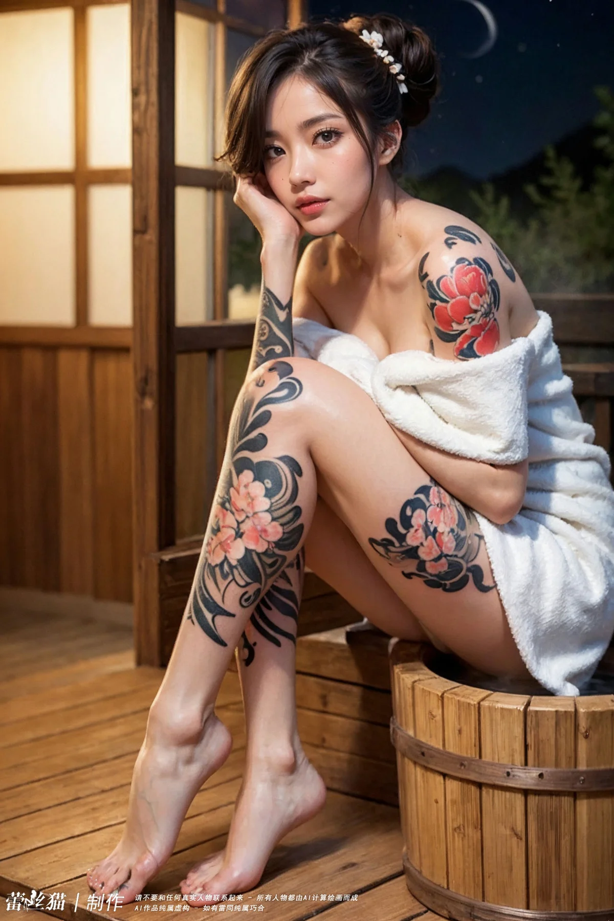 AIG  No.063 爱泡温泉的纹身辣妹 - 58