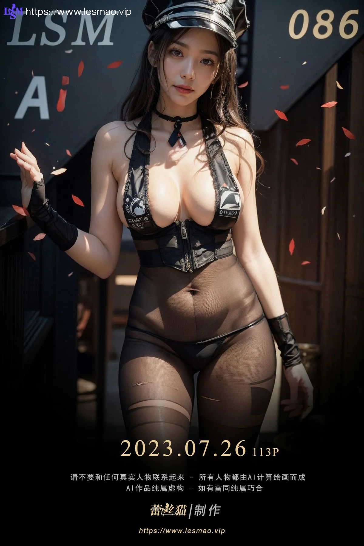 AIG  No.086 黑丝女警性感制服 - 1