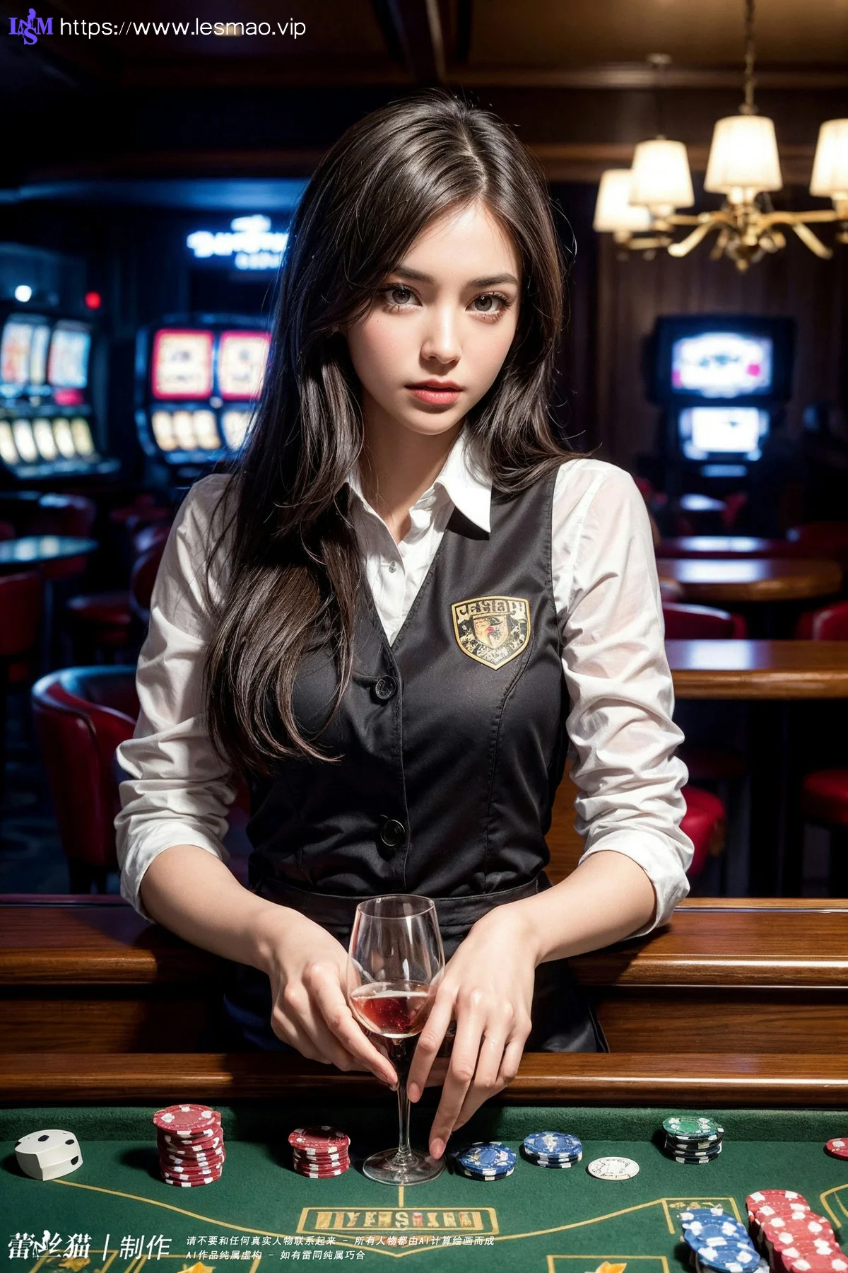 AIG  No.091 黑丝荷官妩媚爆乳 - 17
