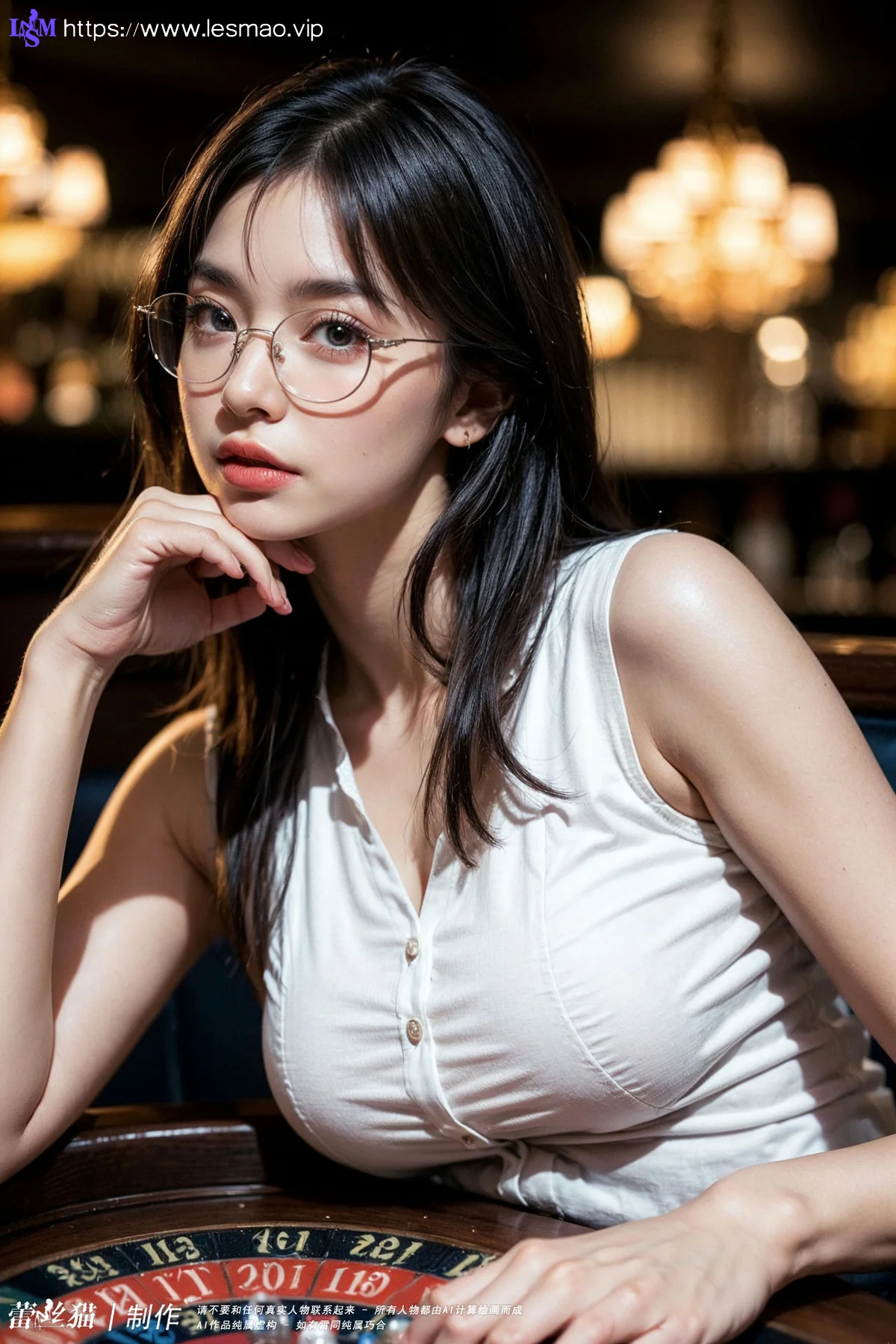 AIG  No.091 黑丝荷官妩媚爆乳 - 50