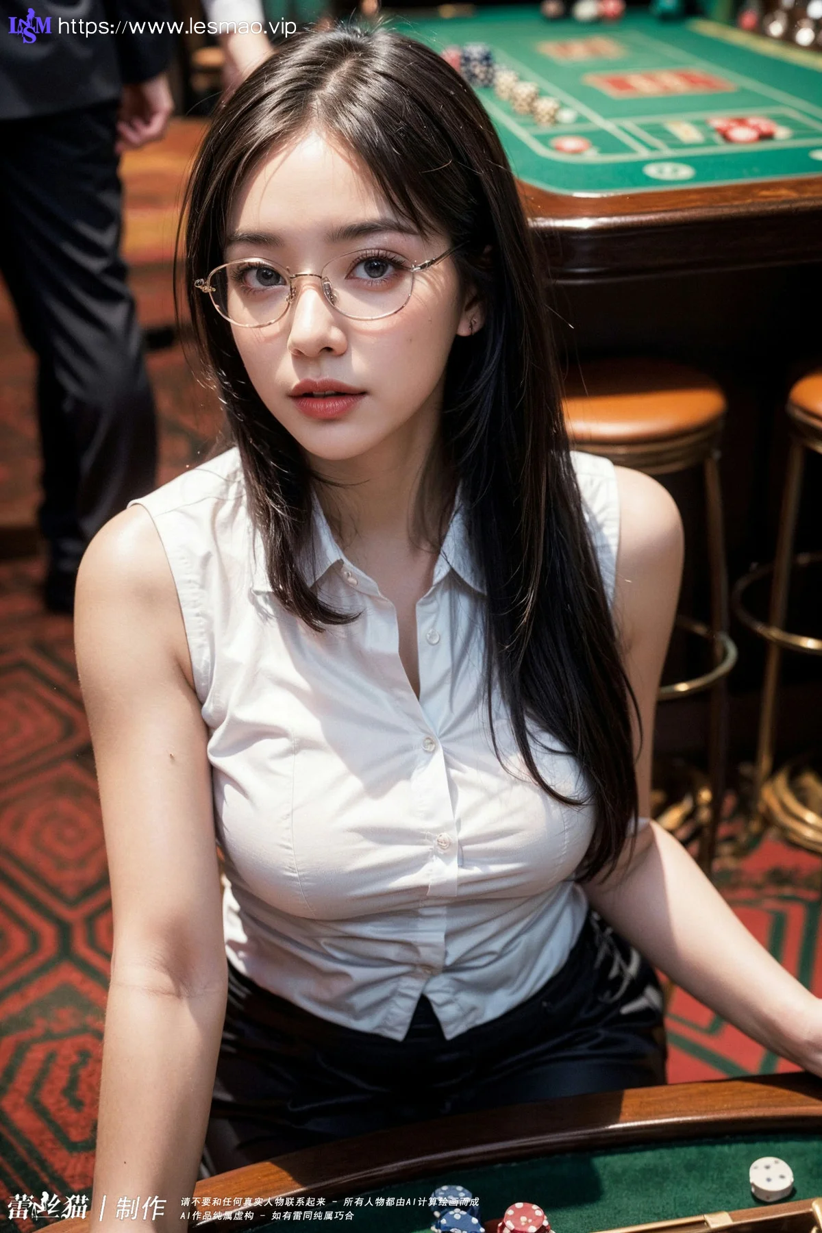 AIG  No.091 黑丝荷官妩媚爆乳 - 52