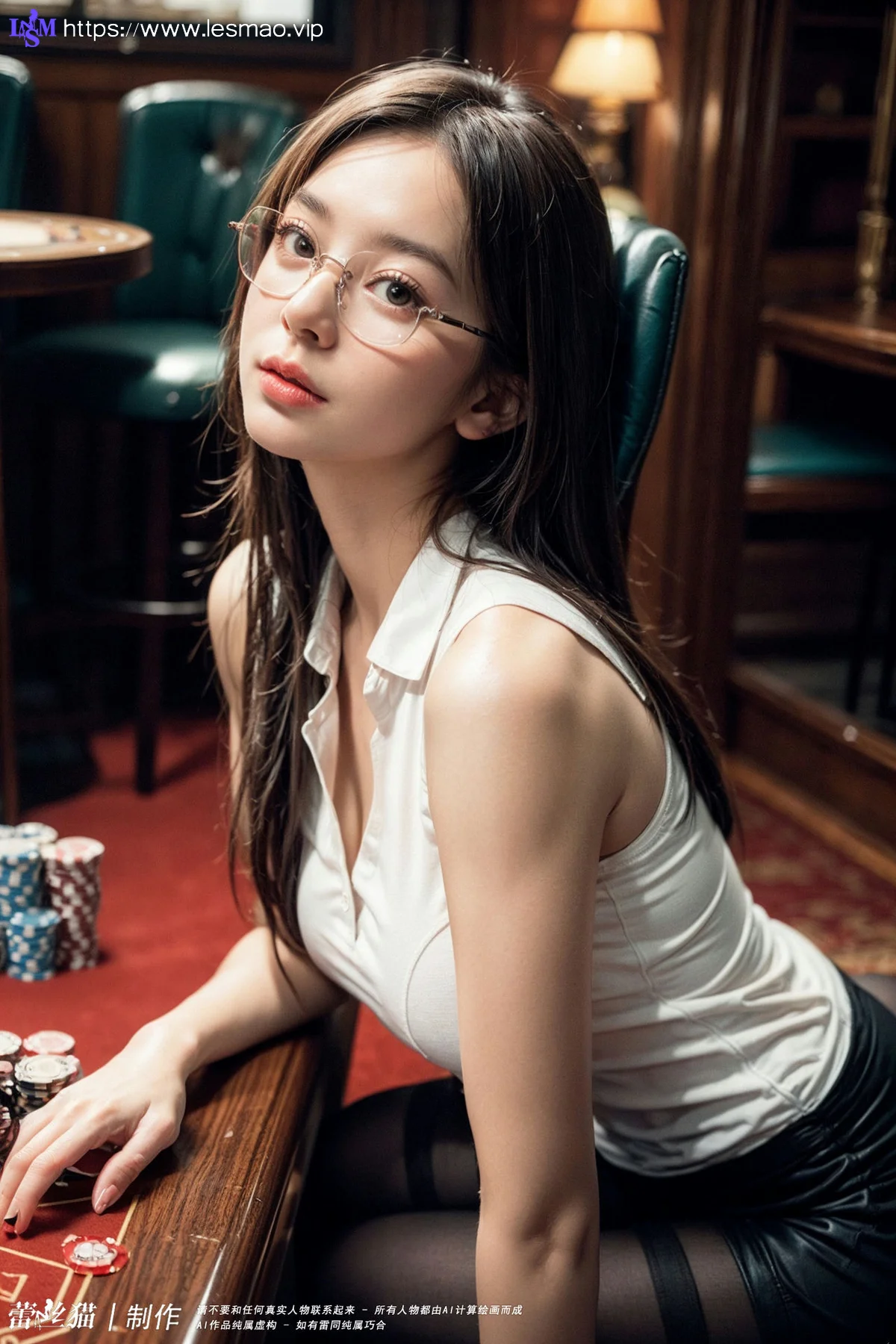AIG  No.091 黑丝荷官妩媚爆乳 - 58