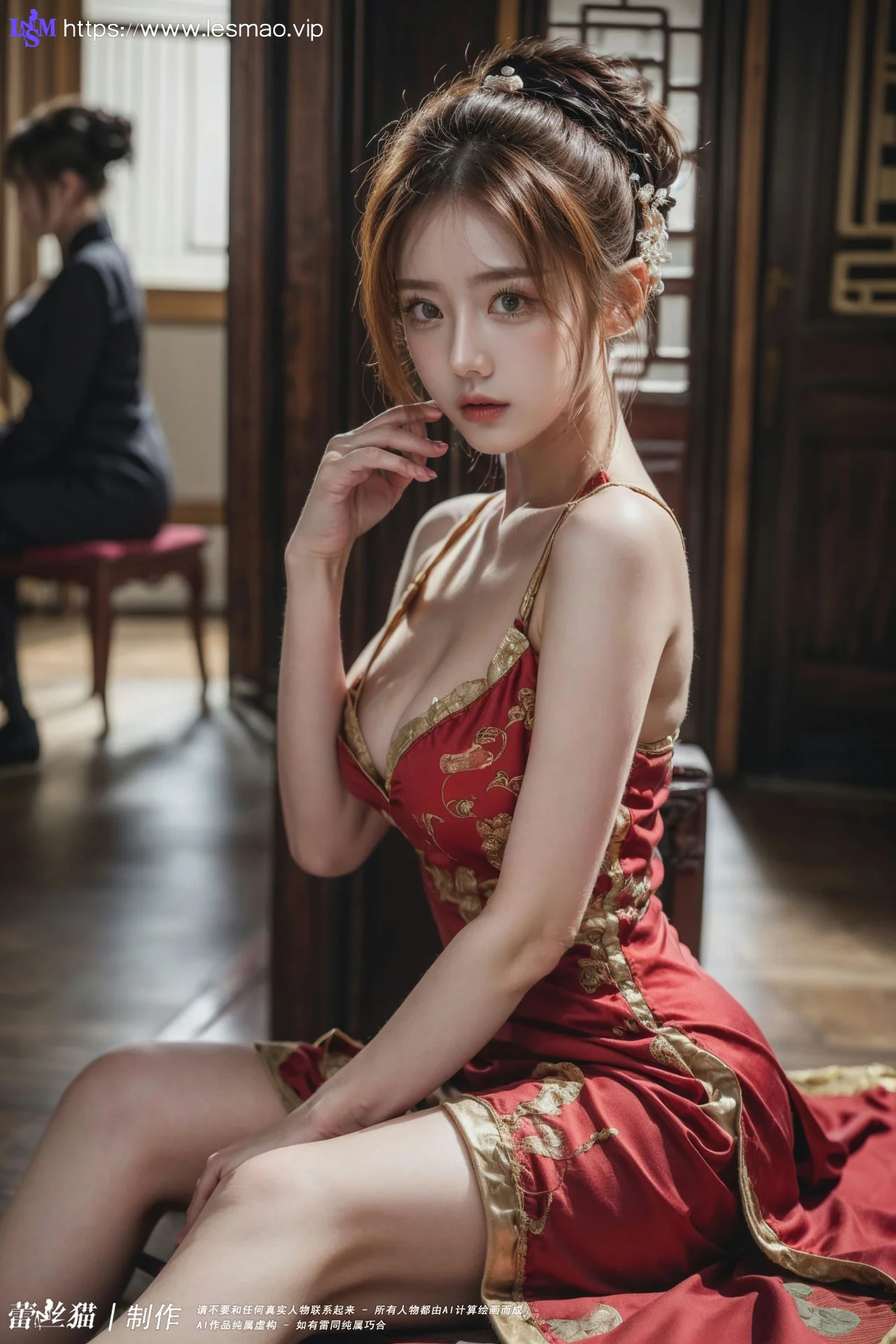 AIG  No.099 红色紧身裙酥胸美乳 - 12