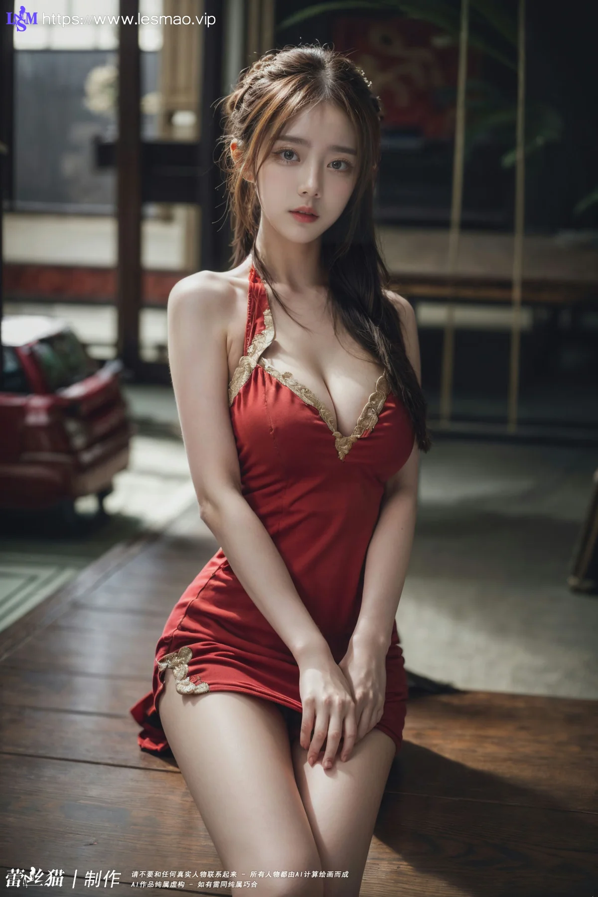 AIG  No.099 红色紧身裙酥胸美乳 - 16