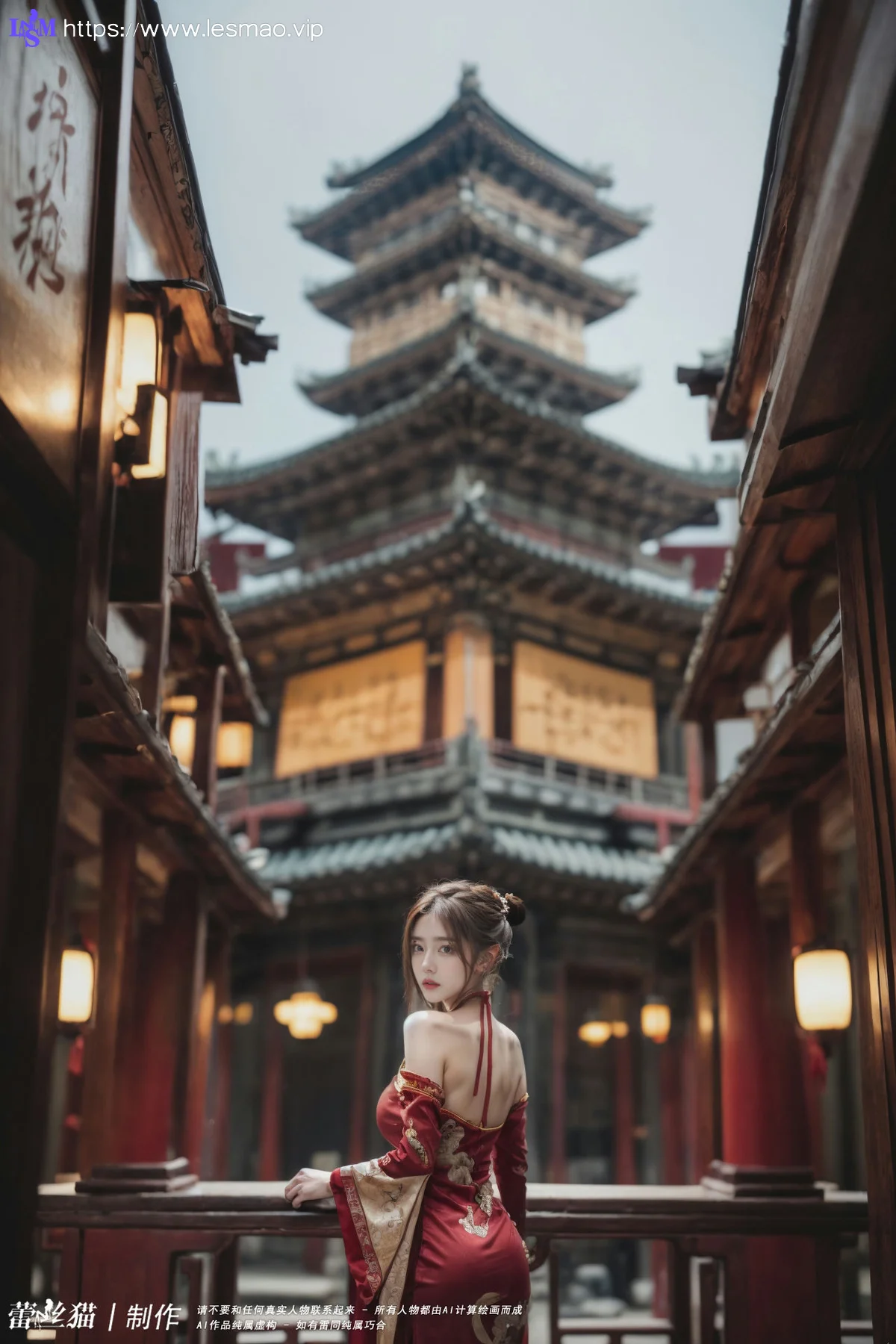 AIG  No.099 红色紧身裙酥胸美乳 - 35