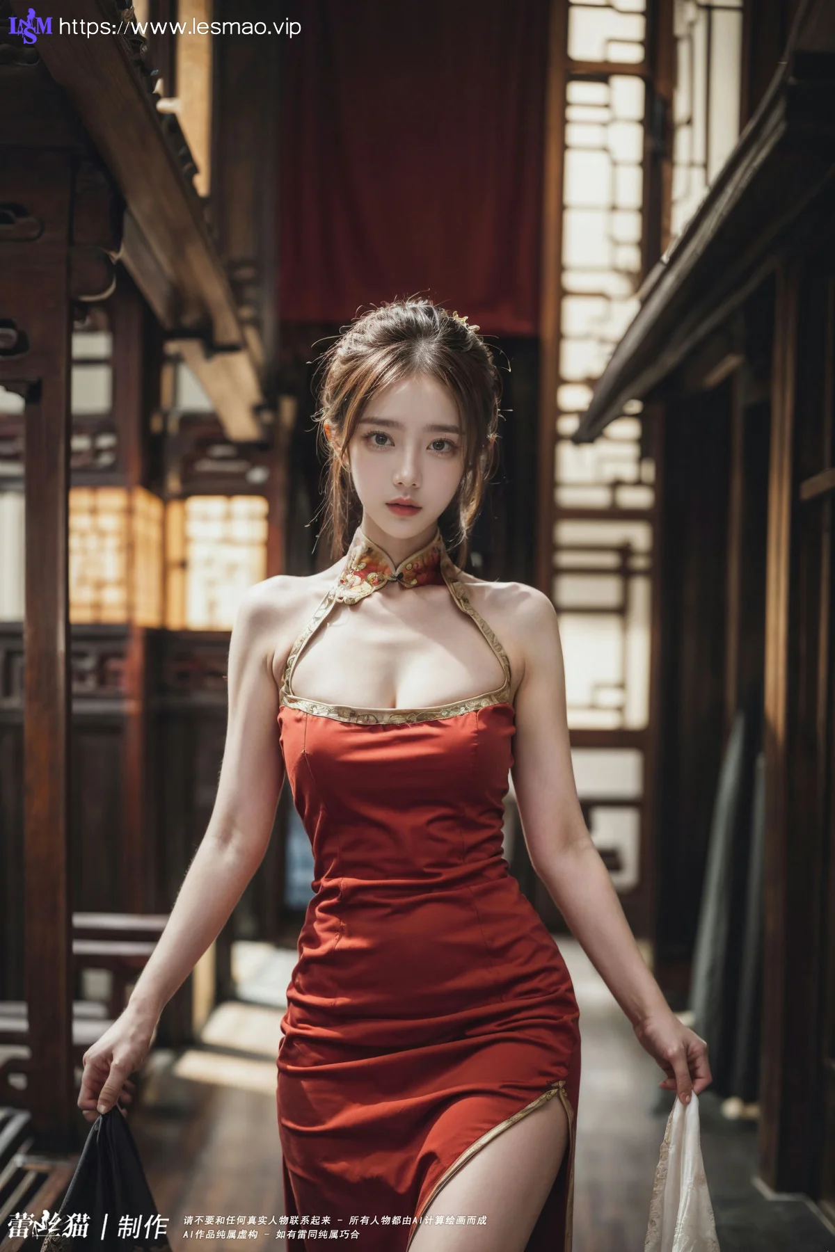 AIG  No.099 红色紧身裙酥胸美乳 - 36